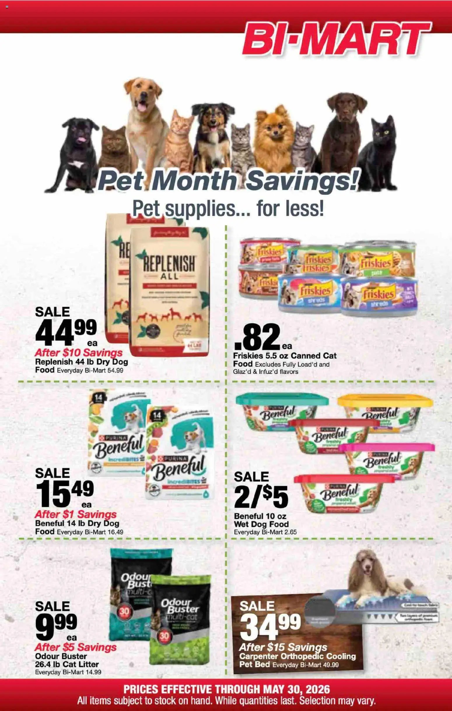 Bi-Mart Pet Month Savings Guide