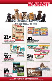 Bi-Mart Pet Month Savings Guide