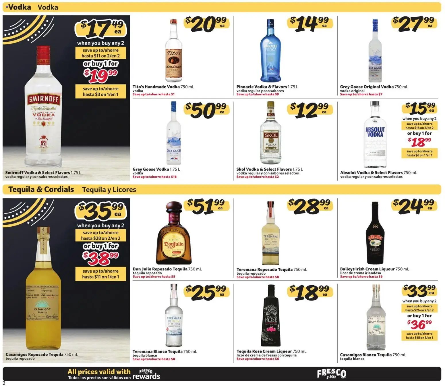 Fresco y Más Alcohol Flyer