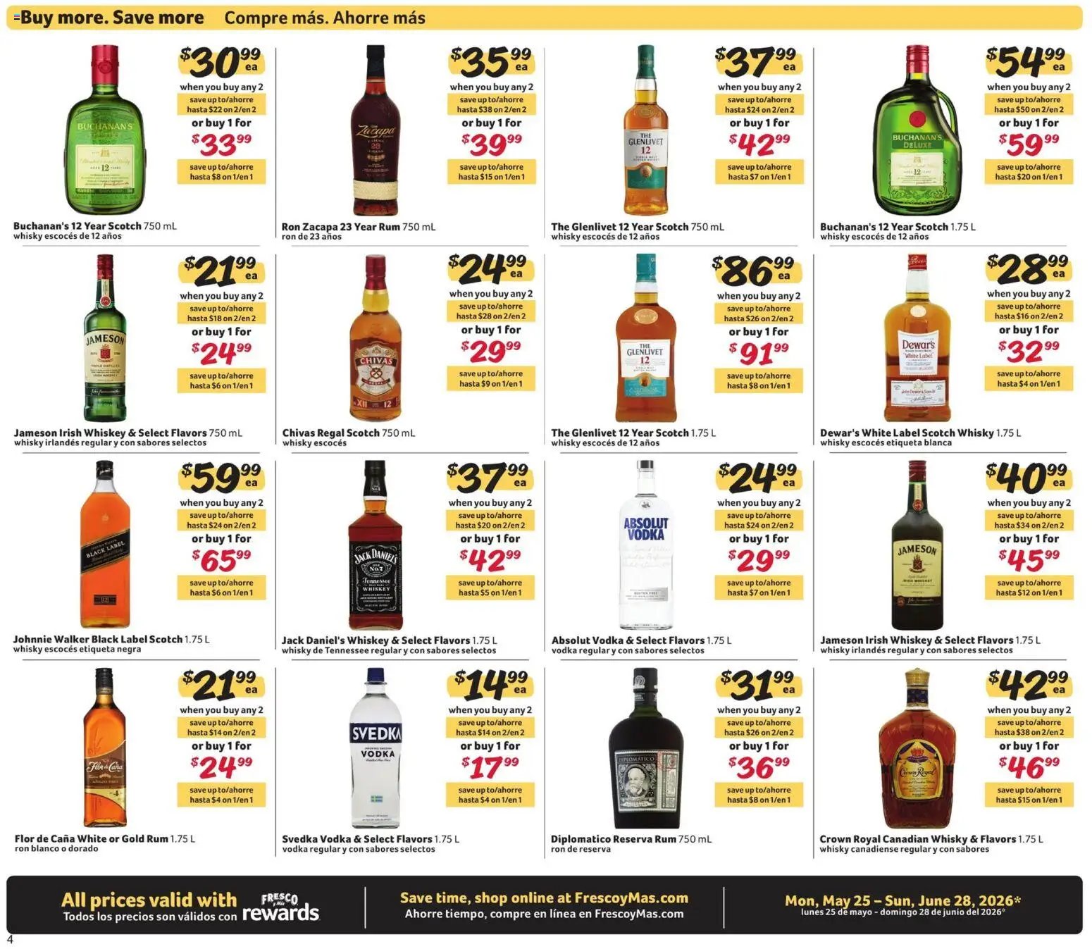 Fresco y Más Alcohol Flyer