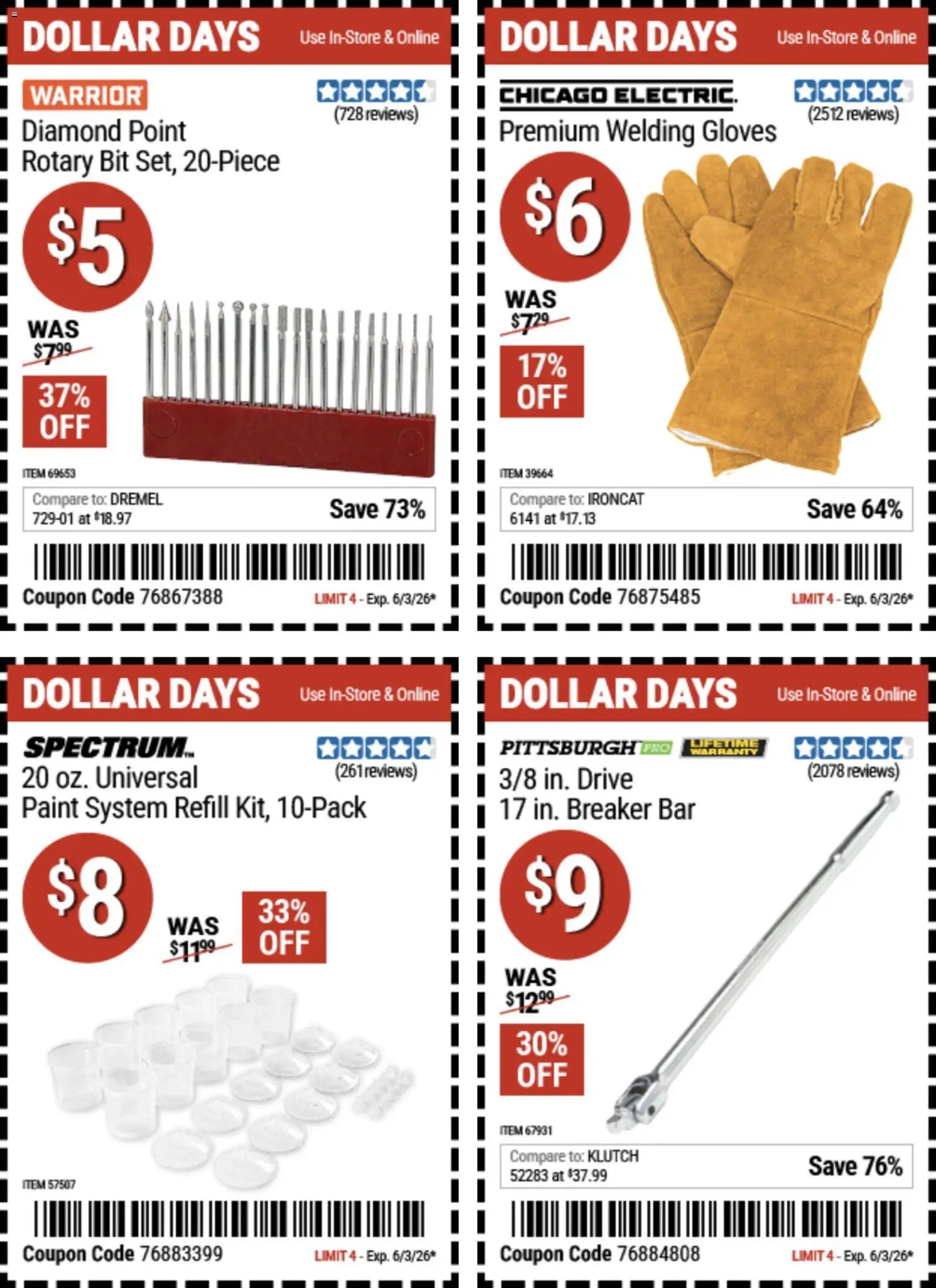 Harbor Freight Dollar Days