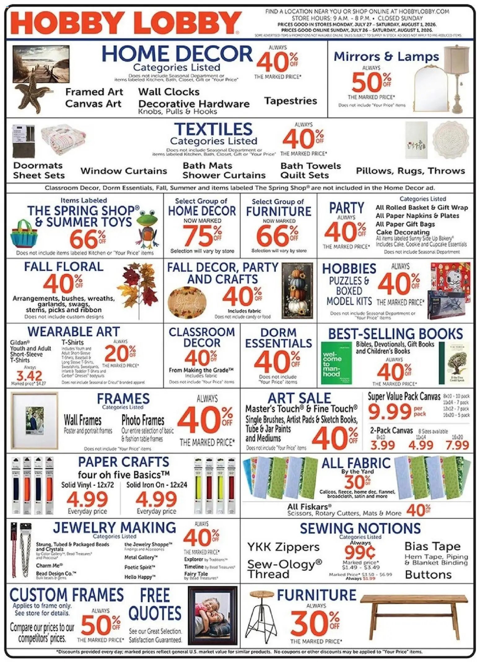 Hobby Lobby Weekly Ad
