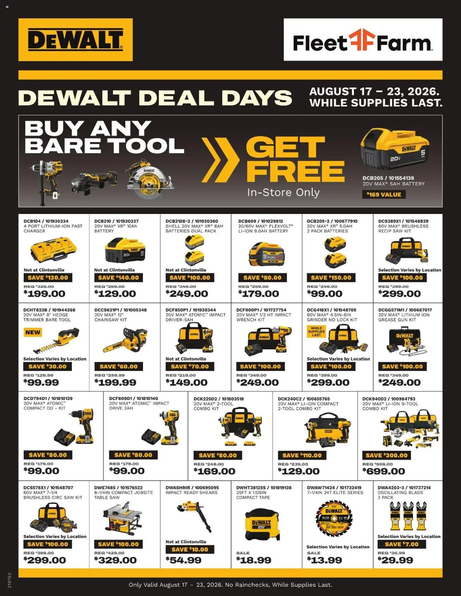 Mills Fleet Farm Dewalt Deal Days