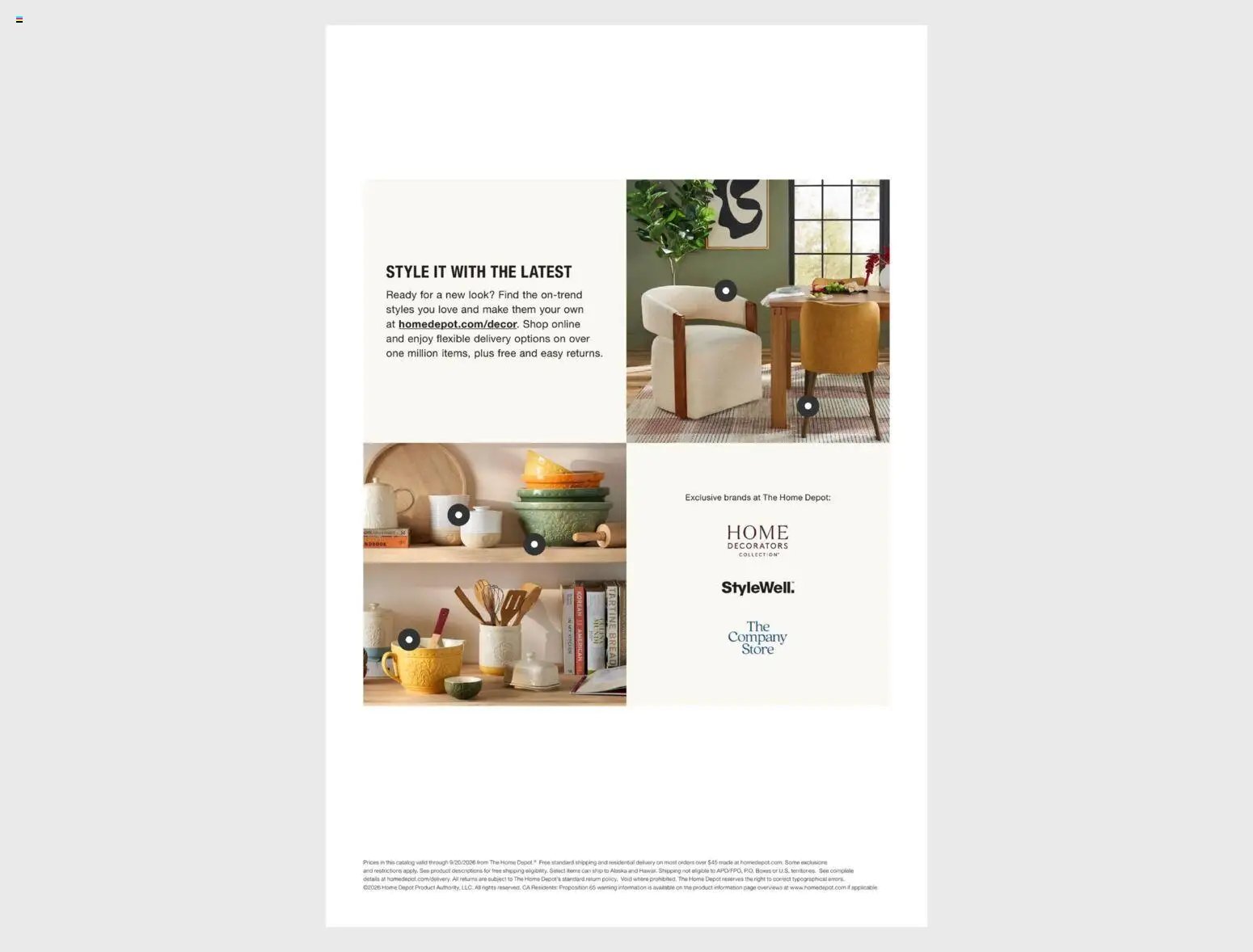 Home Depot Catalog