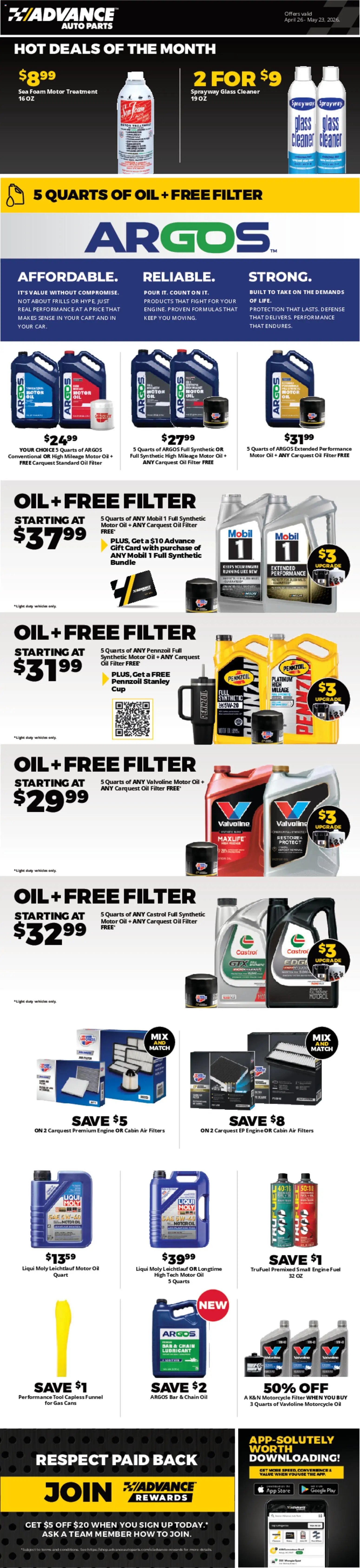 Advance Auto Parts Weekly Ad