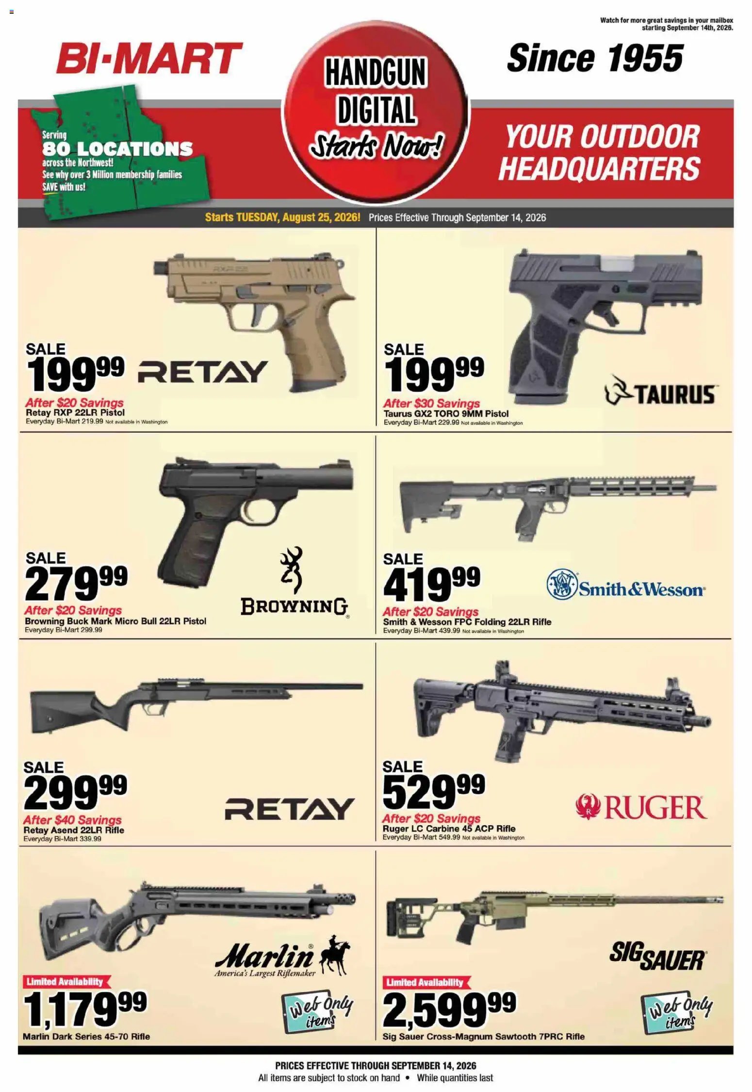 Bi-Mart Firearm Savings Guide