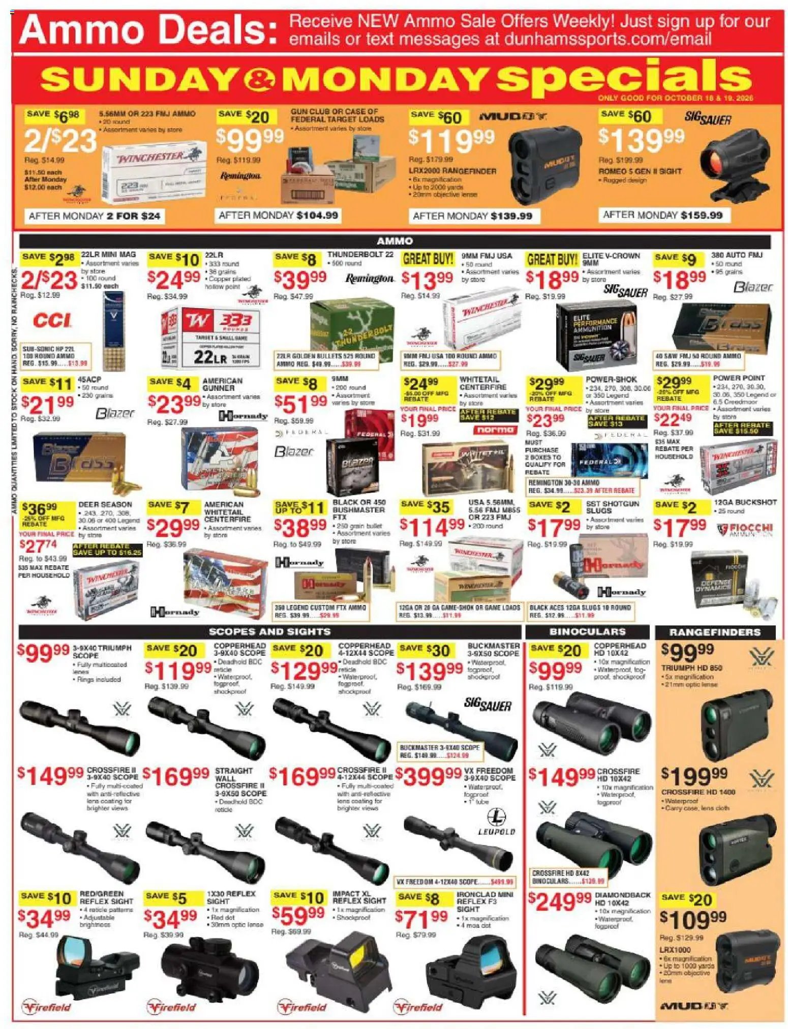 Dunham's Sports Weekly Ad