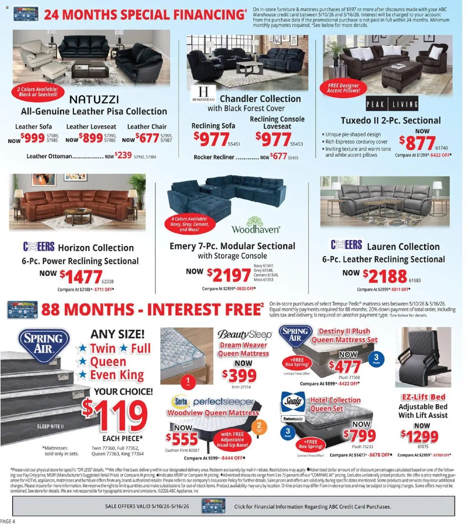 ABC Warehouse Weekly Ad