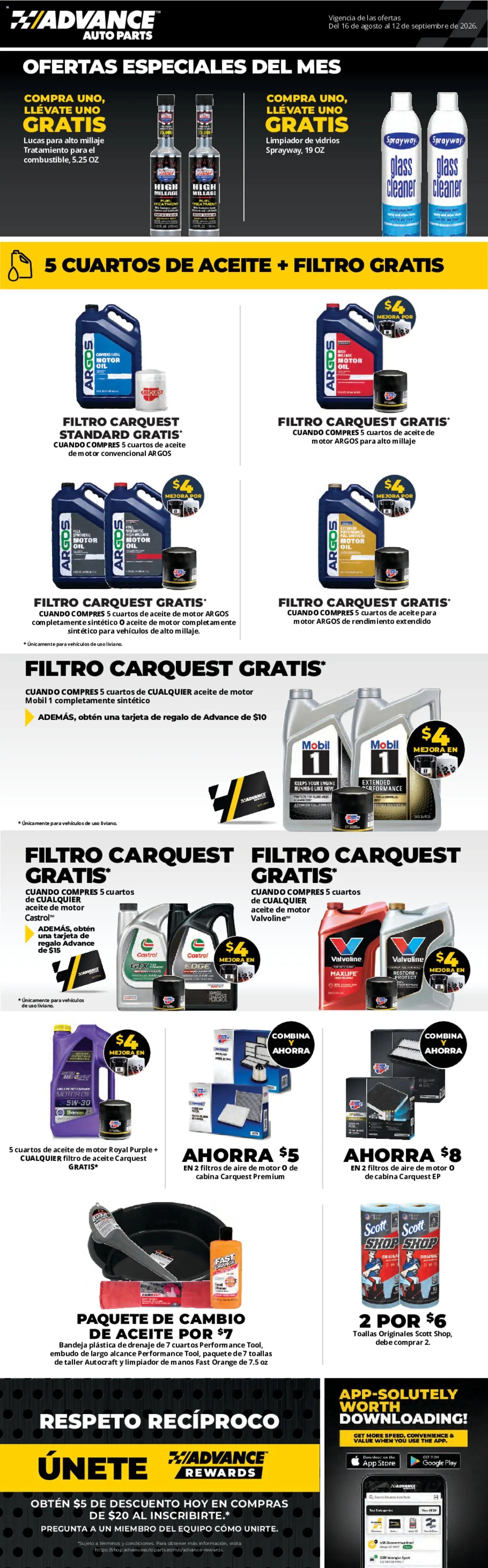 Advance Auto Parts Weekly Ad - Spanish