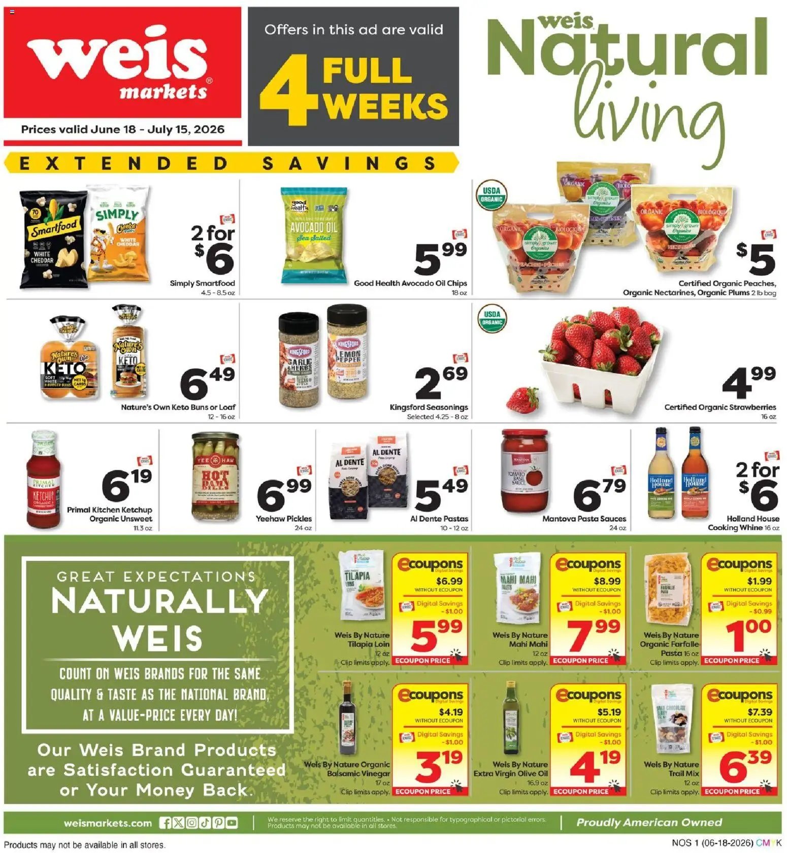 Weis Monthly Ad Natural & Living