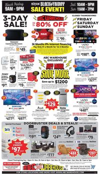 ABC Warehouse Black Friday