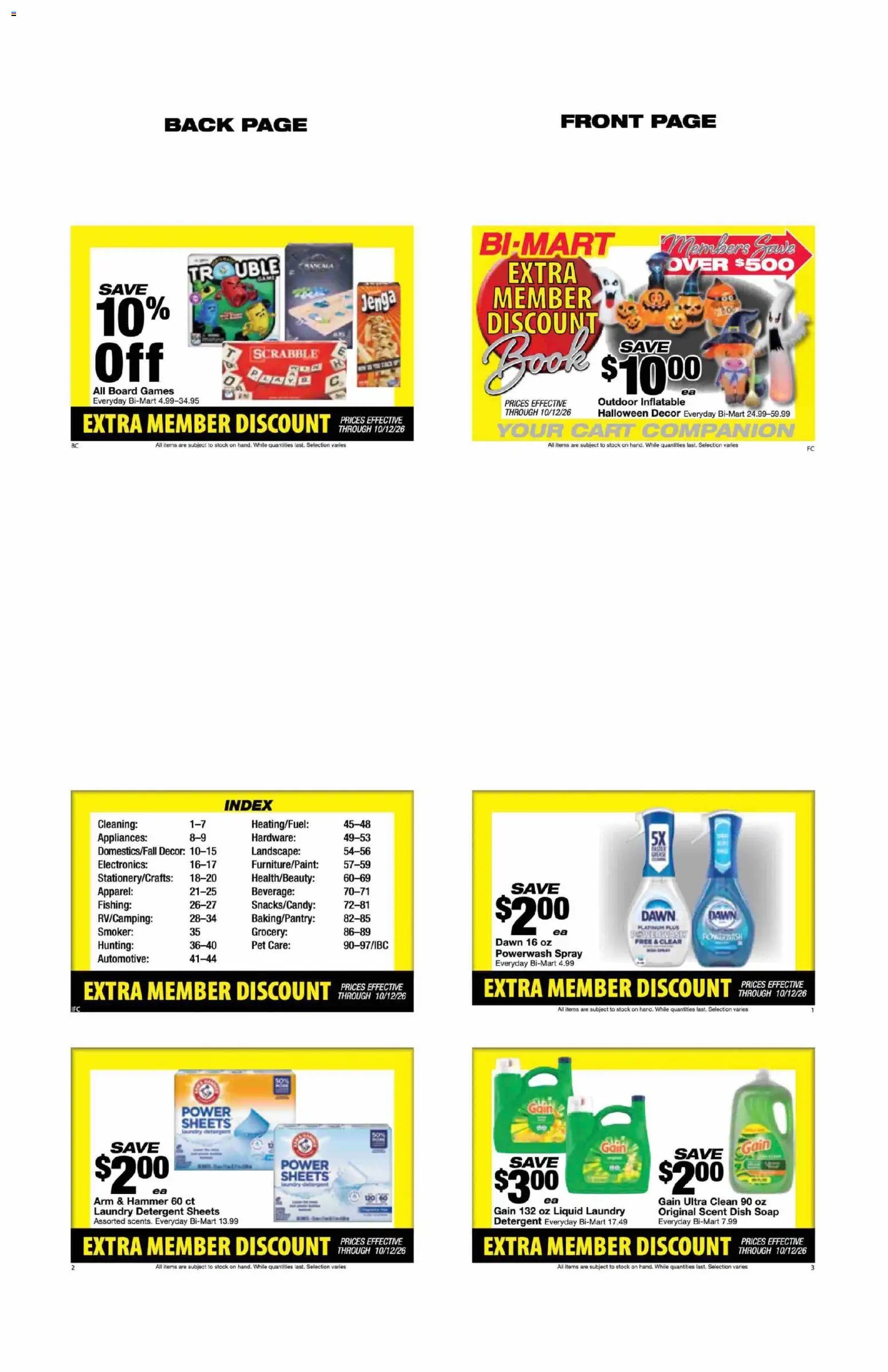 Bi-Mart Extra Member Discount Book