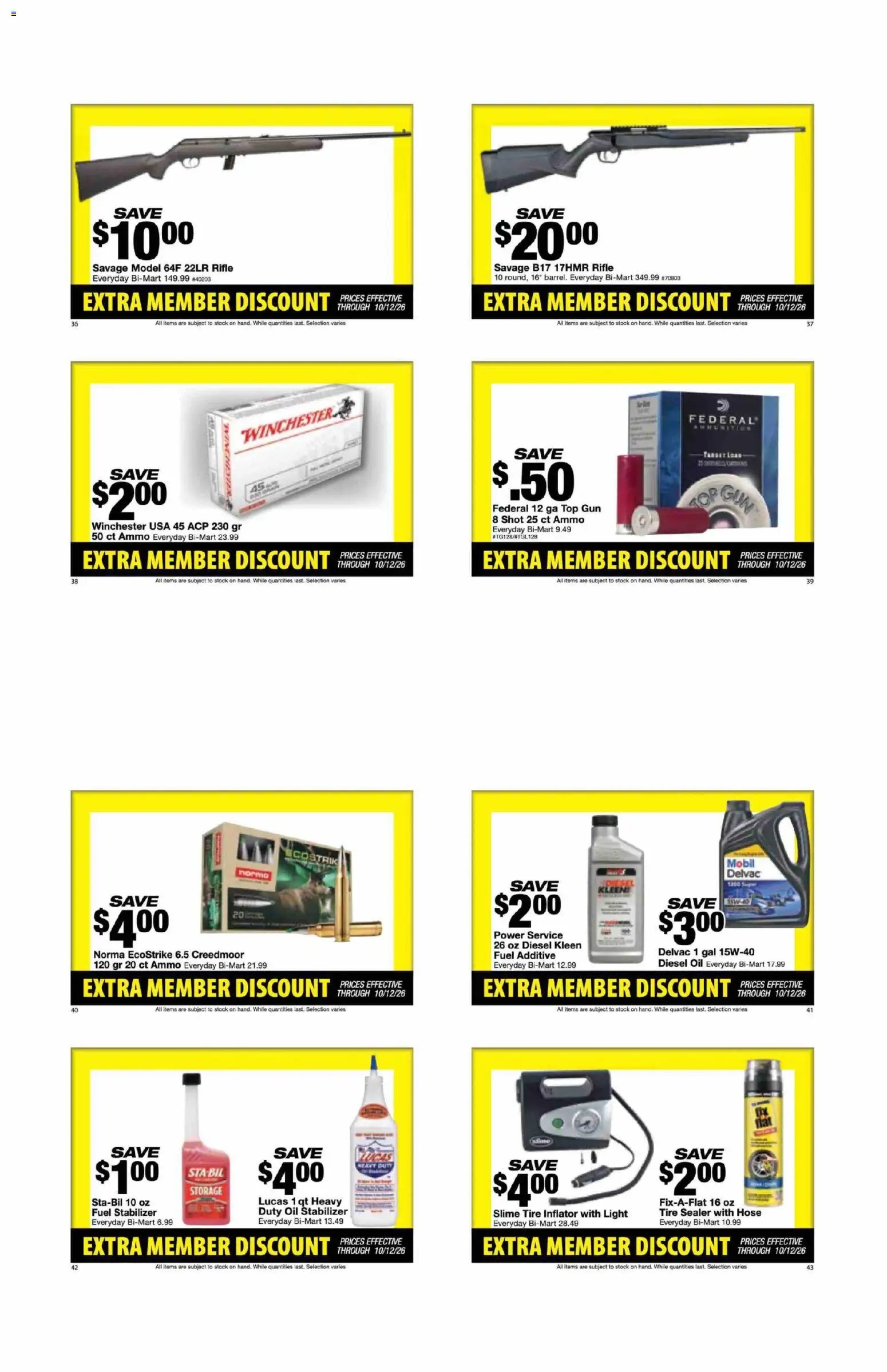 Bi-Mart Extra Member Discount Book