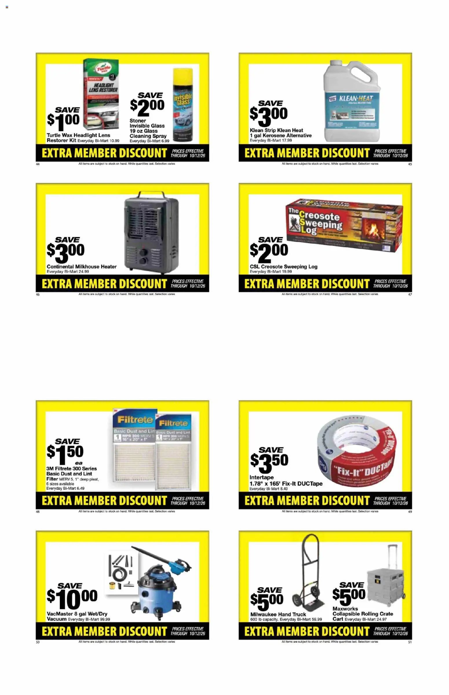 Bi-Mart Extra Member Discount Book