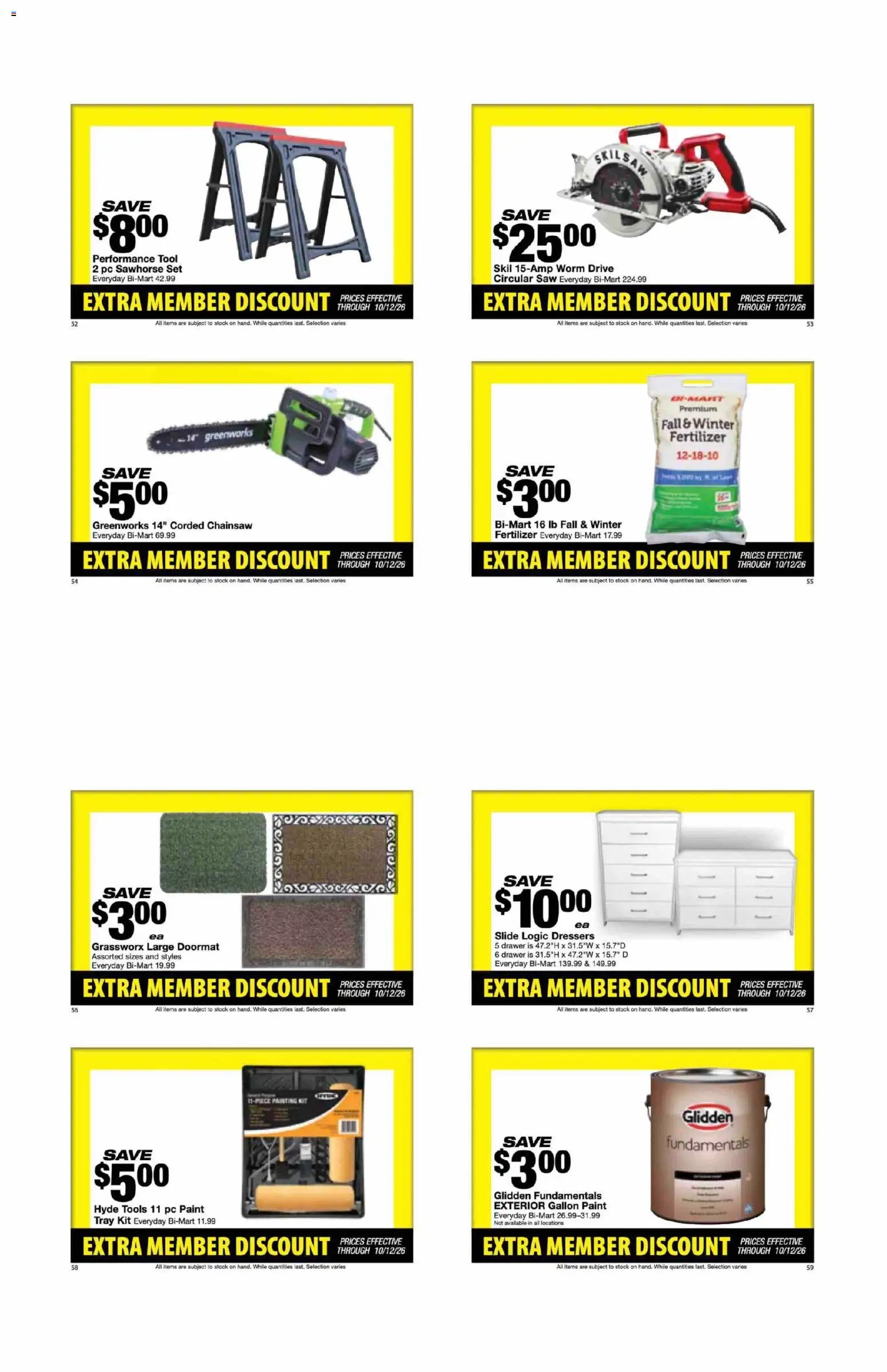 Bi-Mart Extra Member Discount Book