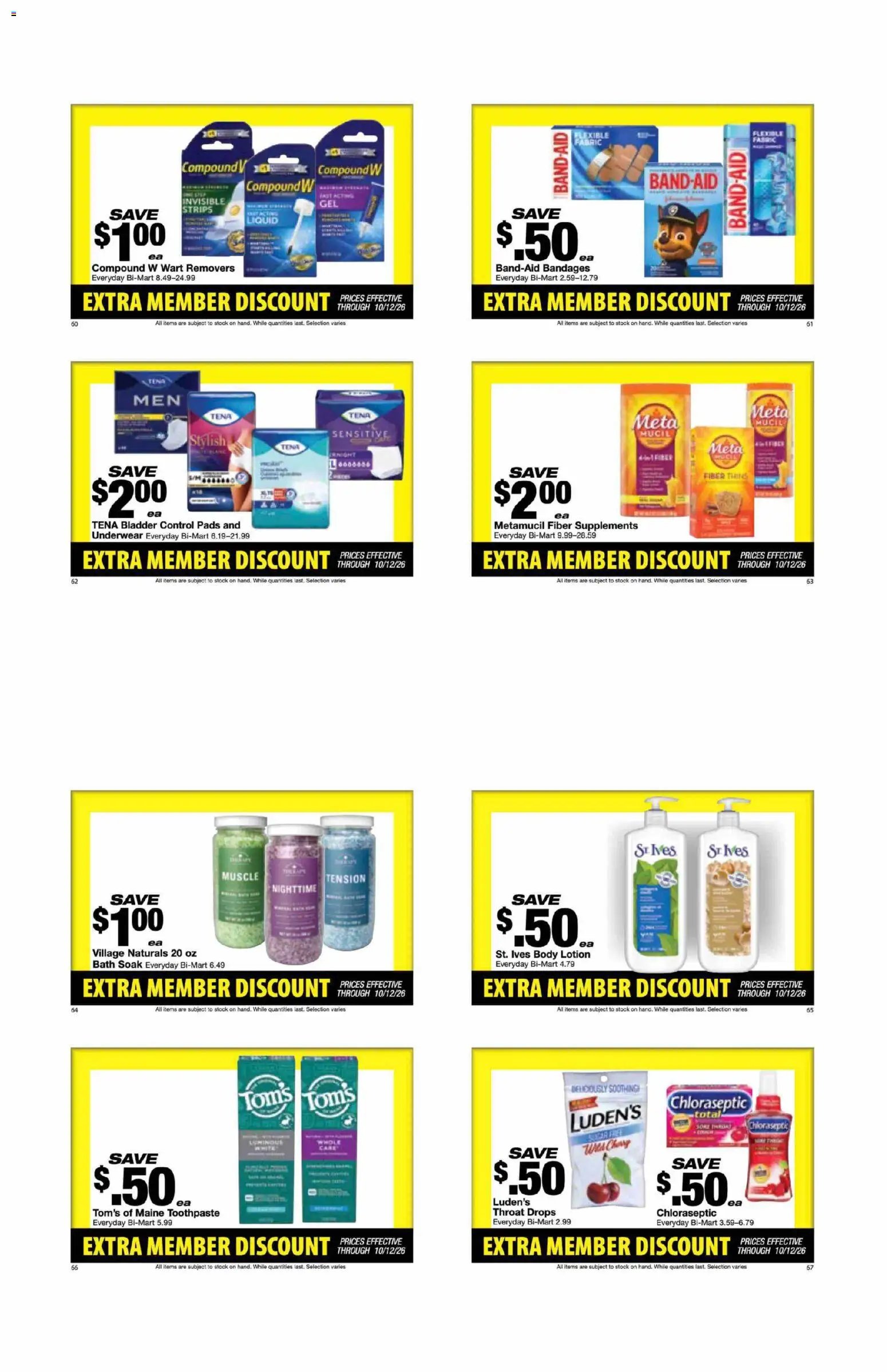 Bi-Mart Extra Member Discount Book