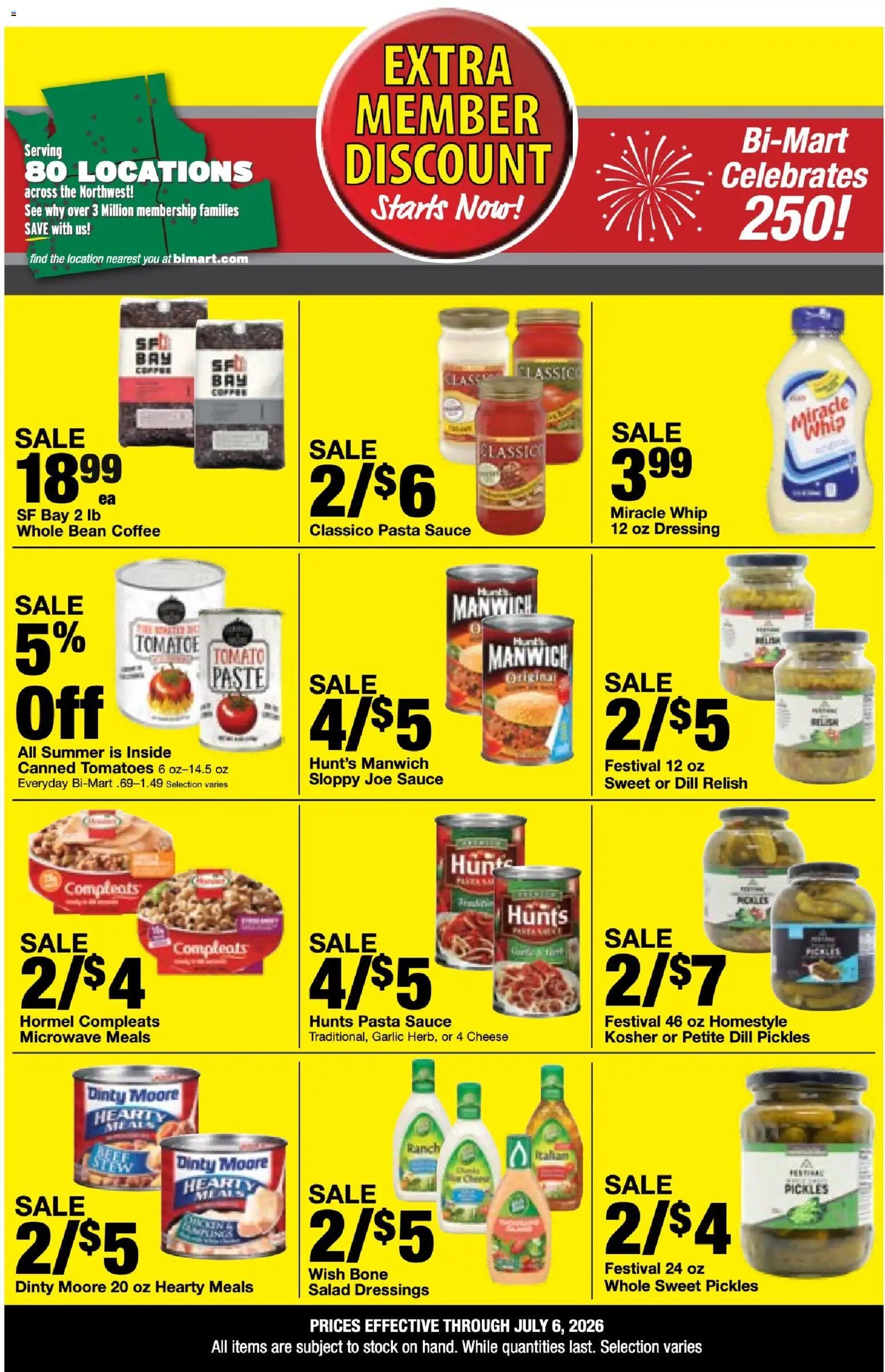 Bi-Mart Extra Member Discount