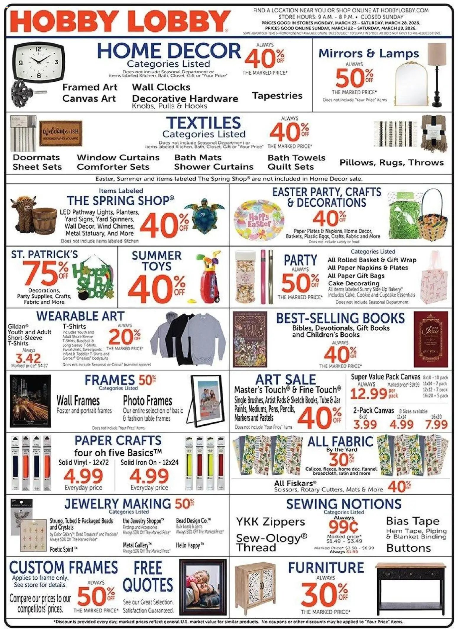 Hobby Lobby Weekly Ad