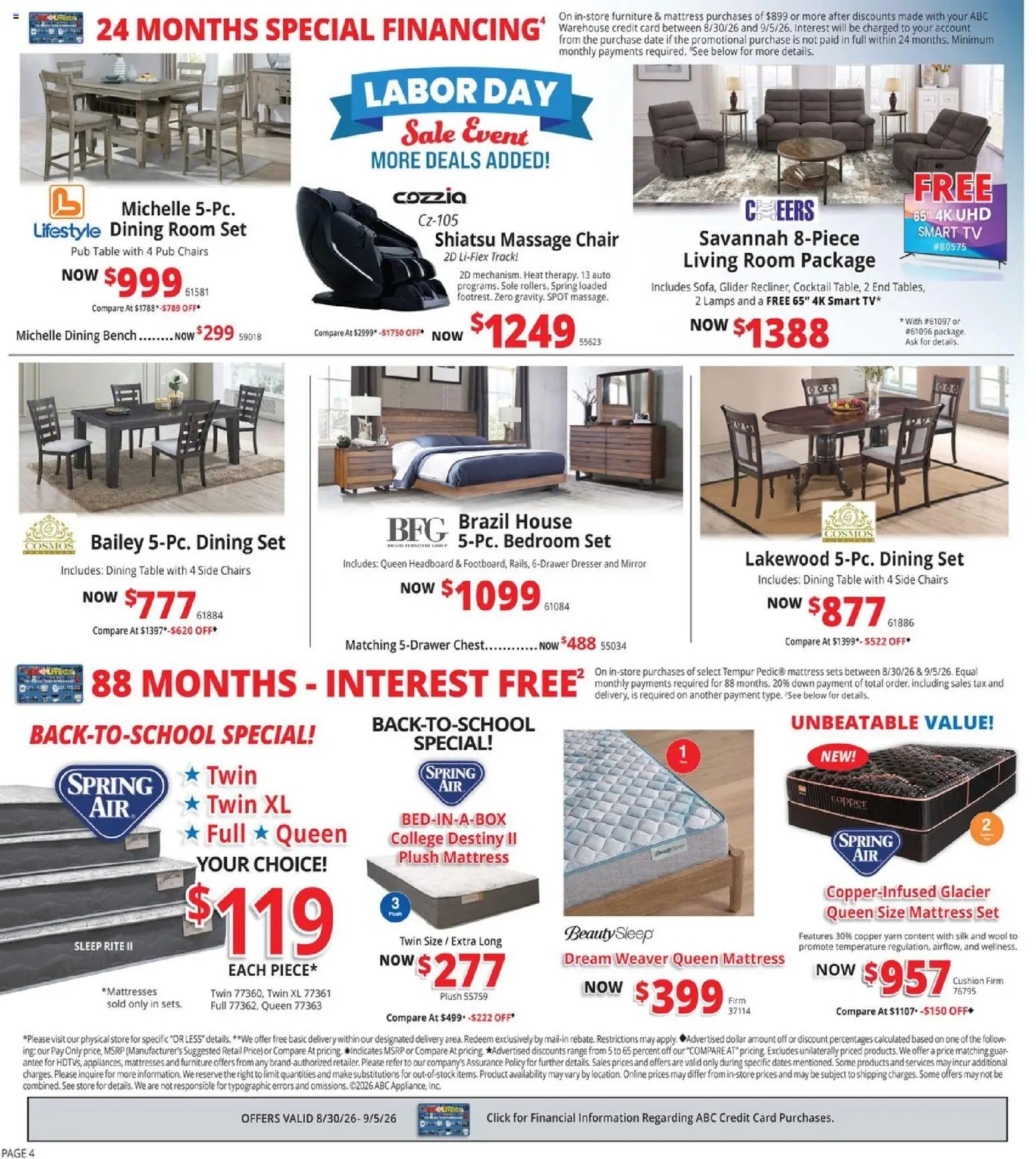 ABC Warehouse Weekly Ad