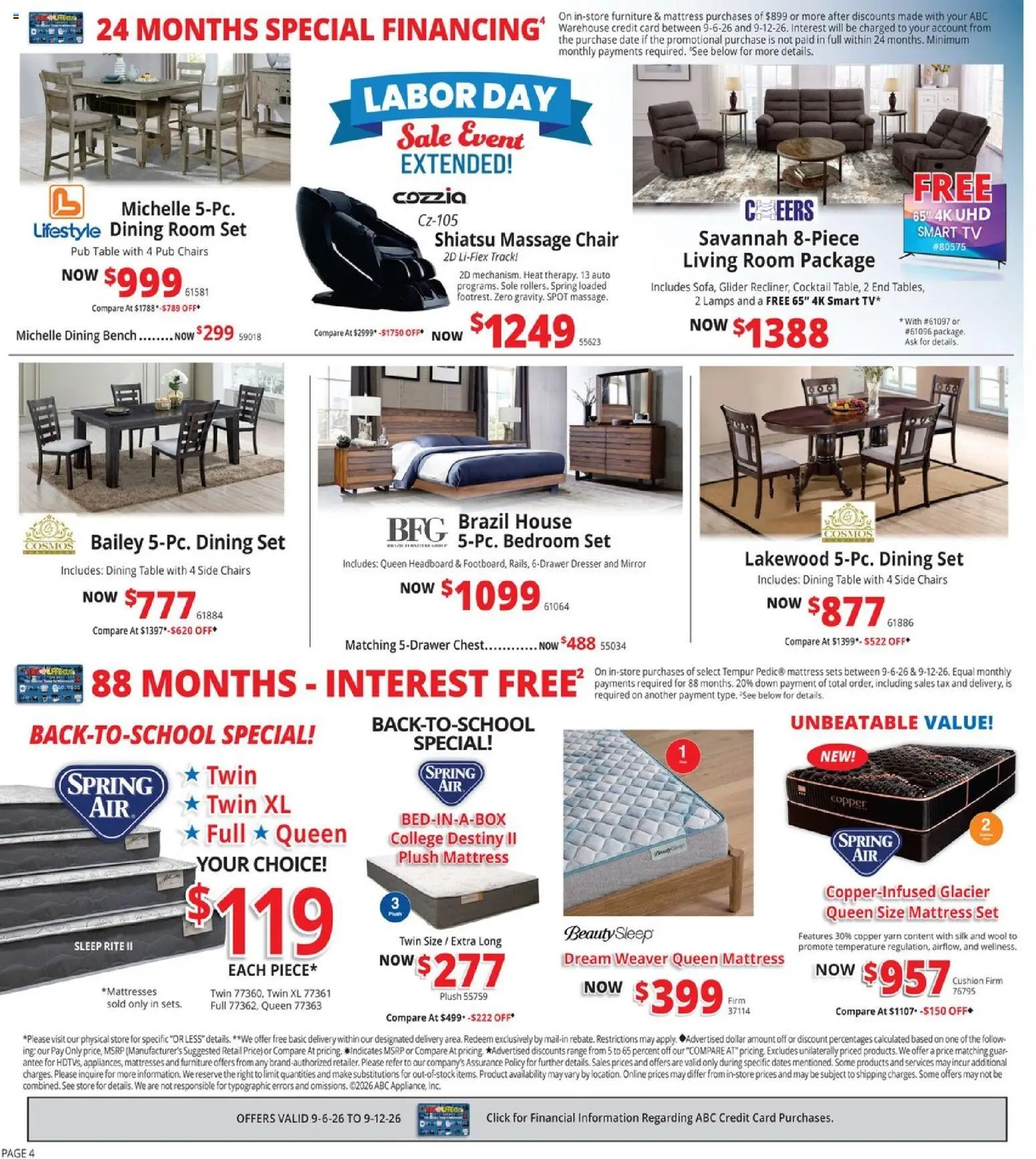 ABC Warehouse Weekly Ad