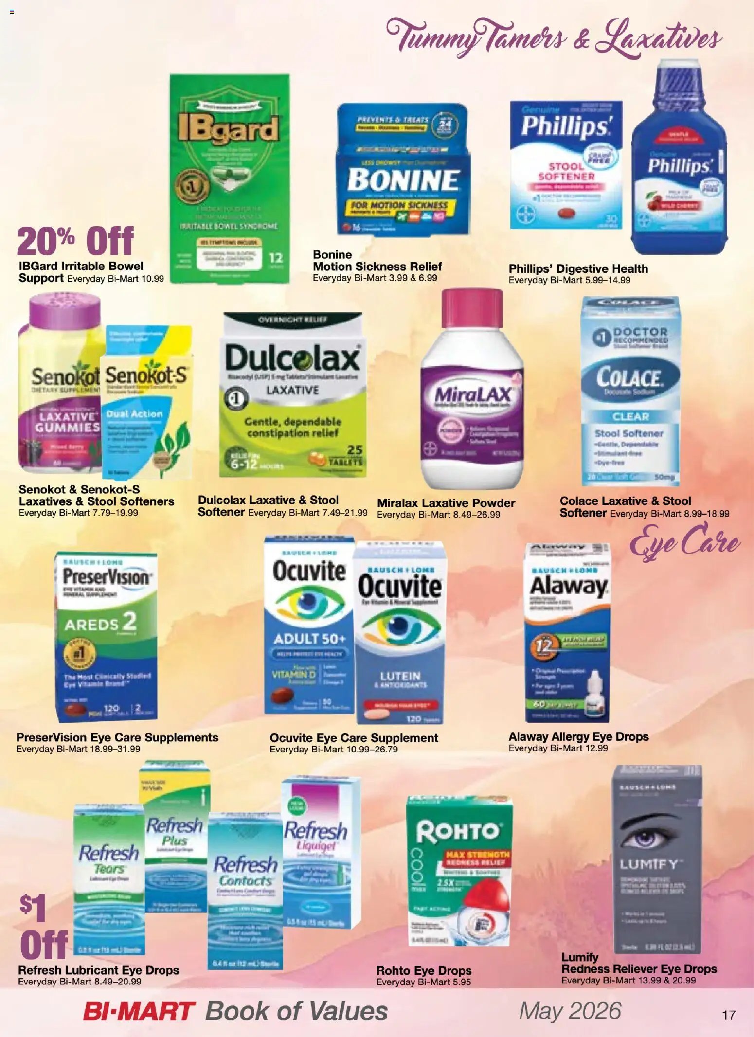 Bi-Mart May Health & Beauty Book of Values