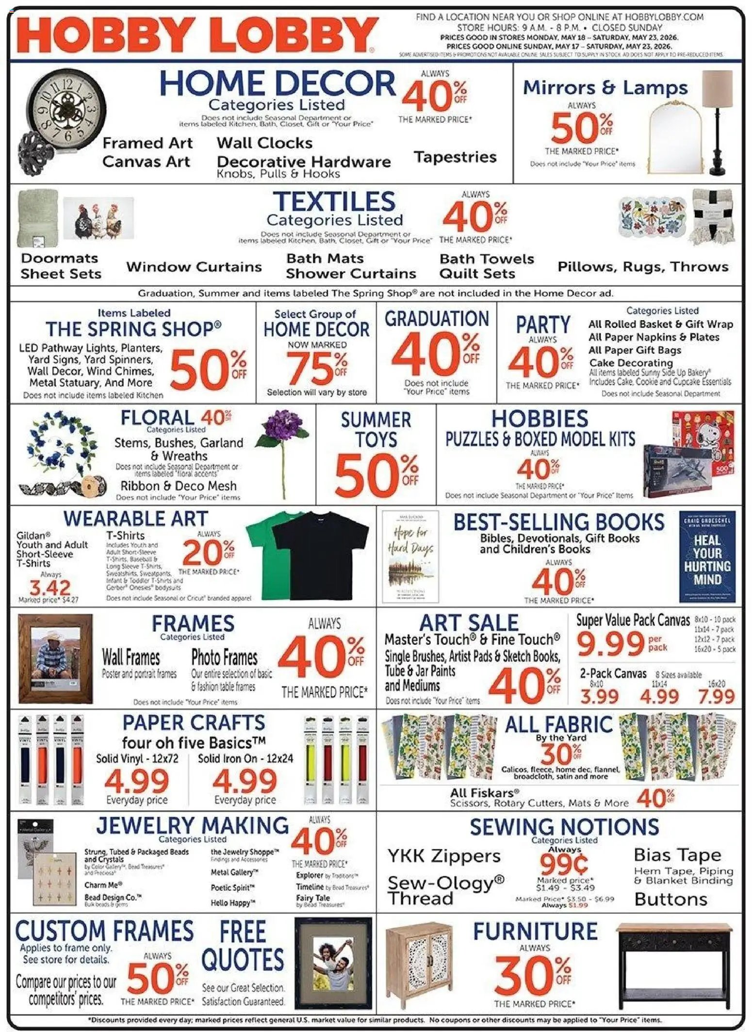 Hobby Lobby Weekly Ad