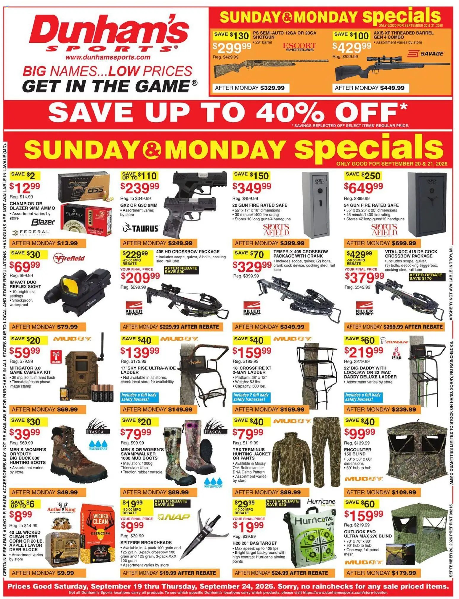 Dunham's Sports Weekly Ad
