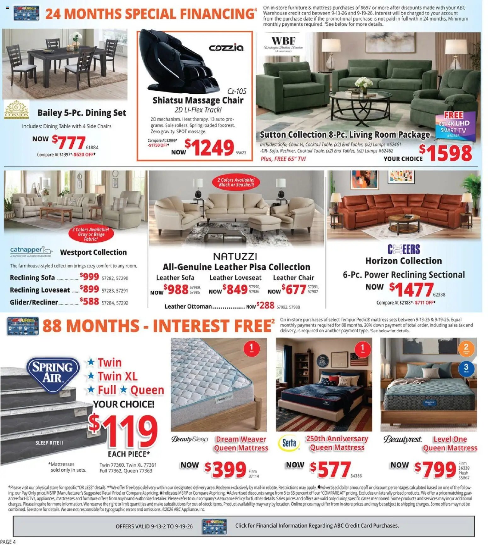 ABC Warehouse Weekly Ad