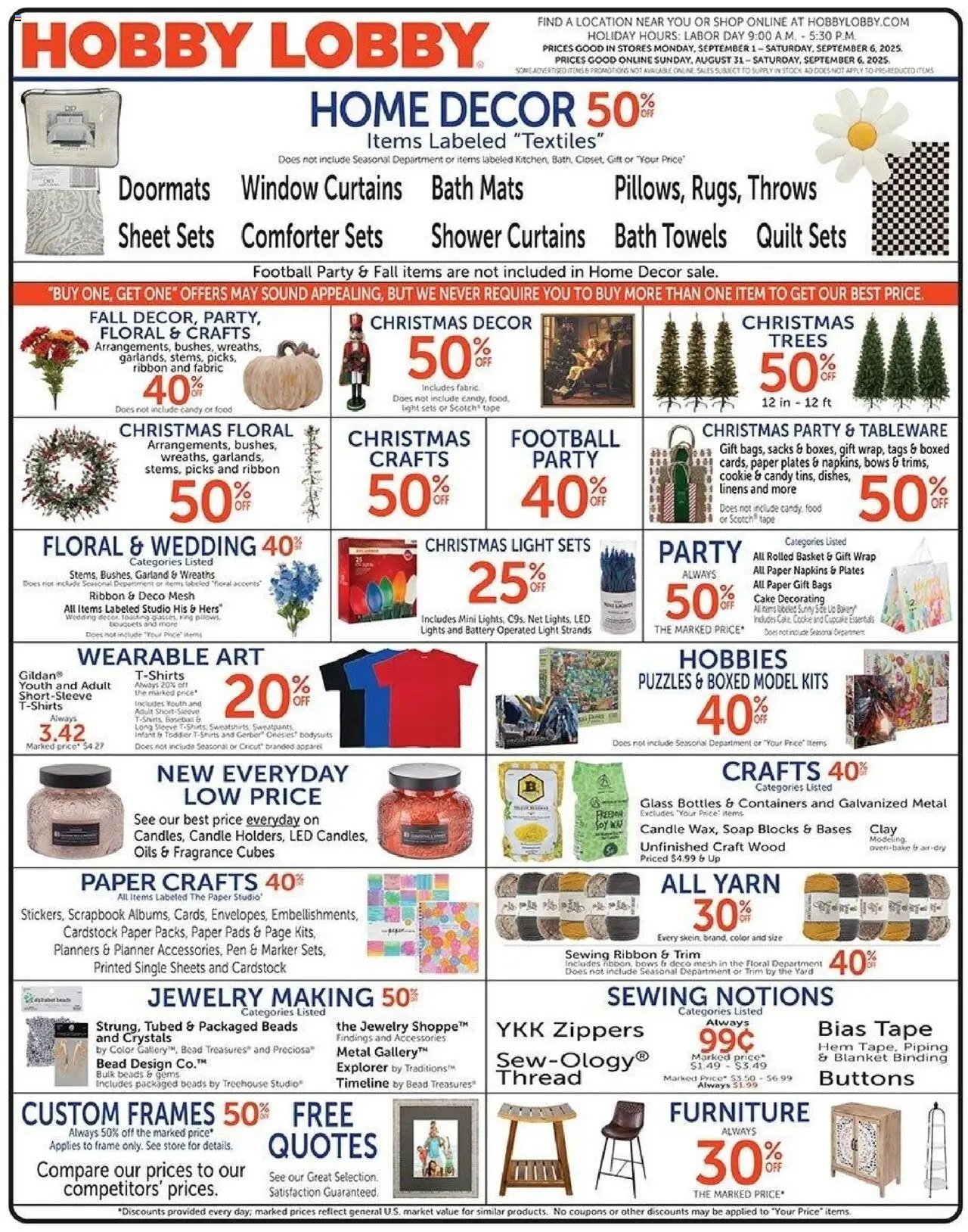 Hobby Lobby Weekly Ad (2025-08-31 - 2025-09-06) | 1