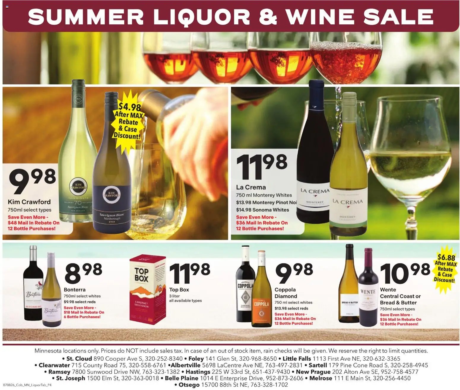 Coborn's Liquor Sale