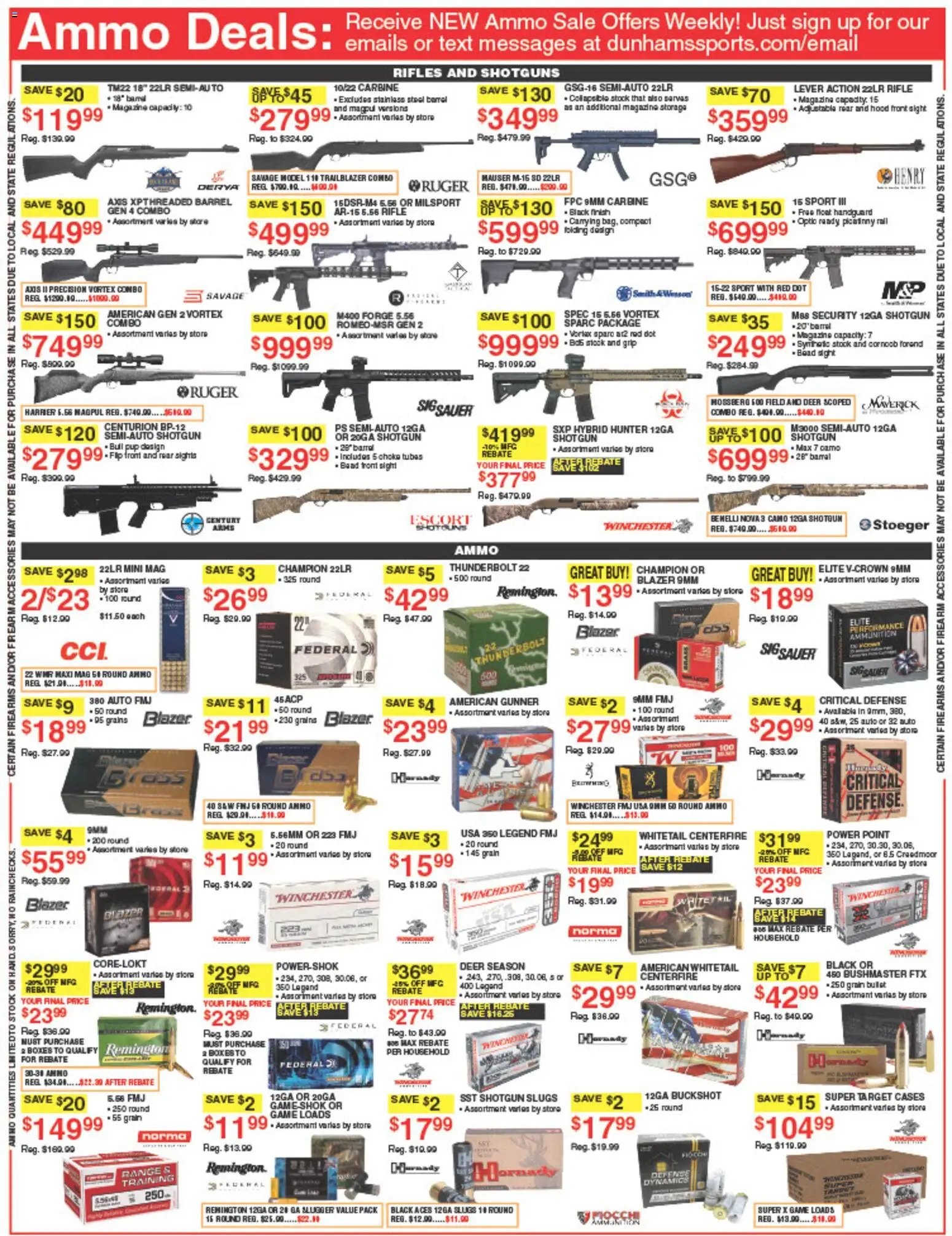 Dunham's Sports Weekly Ad