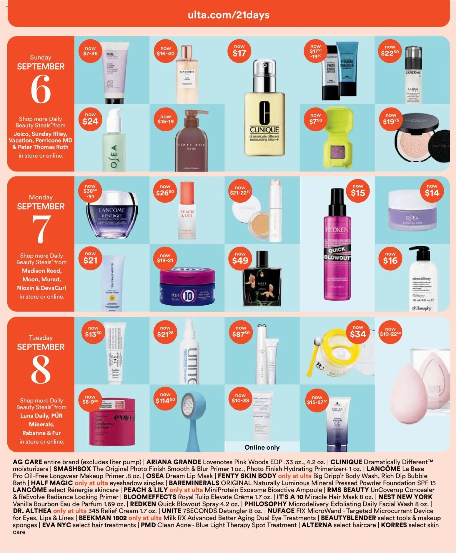 Ulta Beauty 21 Days of Beauty Calendar