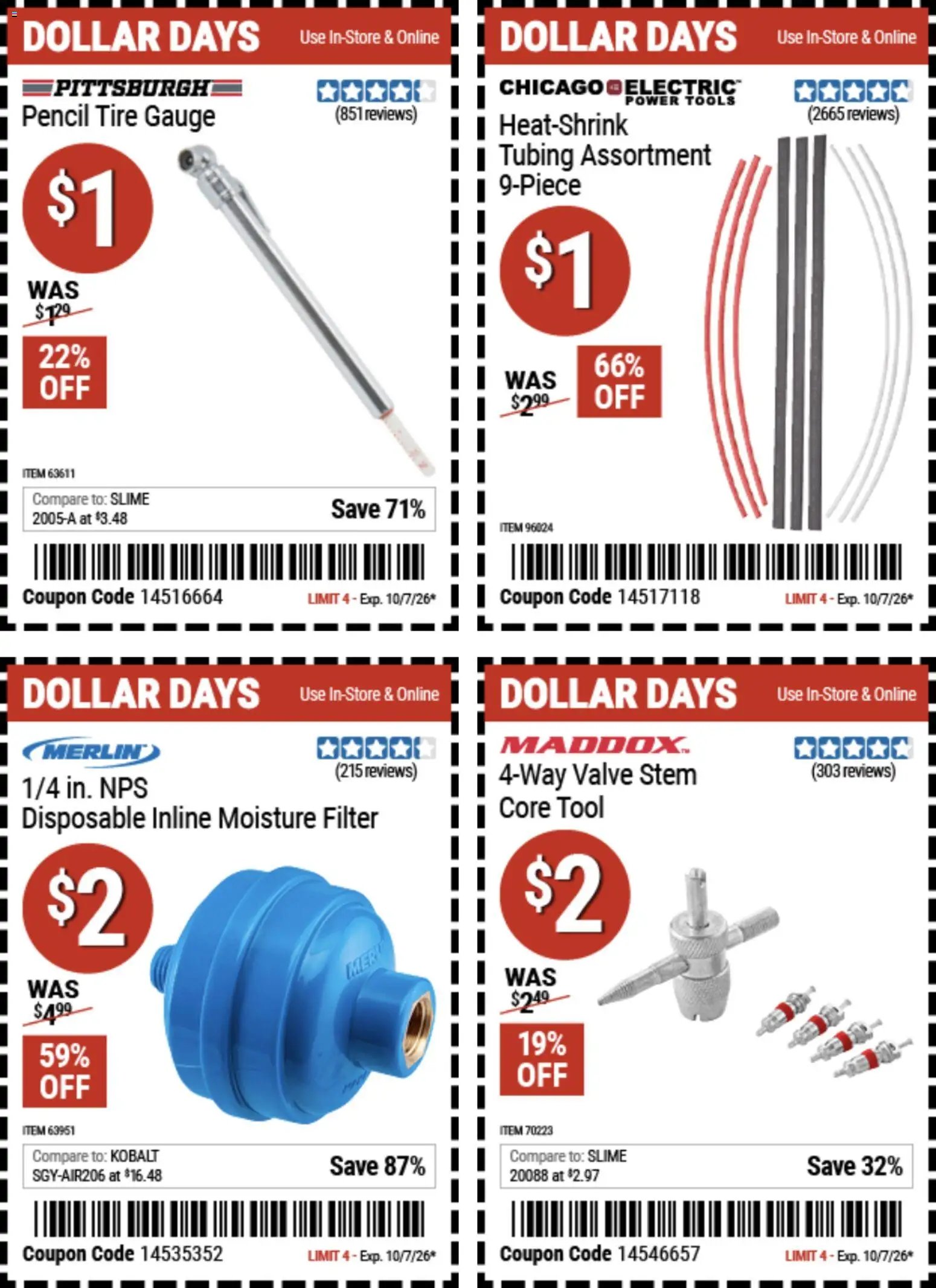 Harbor Freight Dollar Days