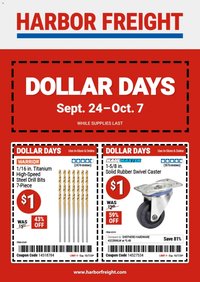 Harbor Freight Dollar Days