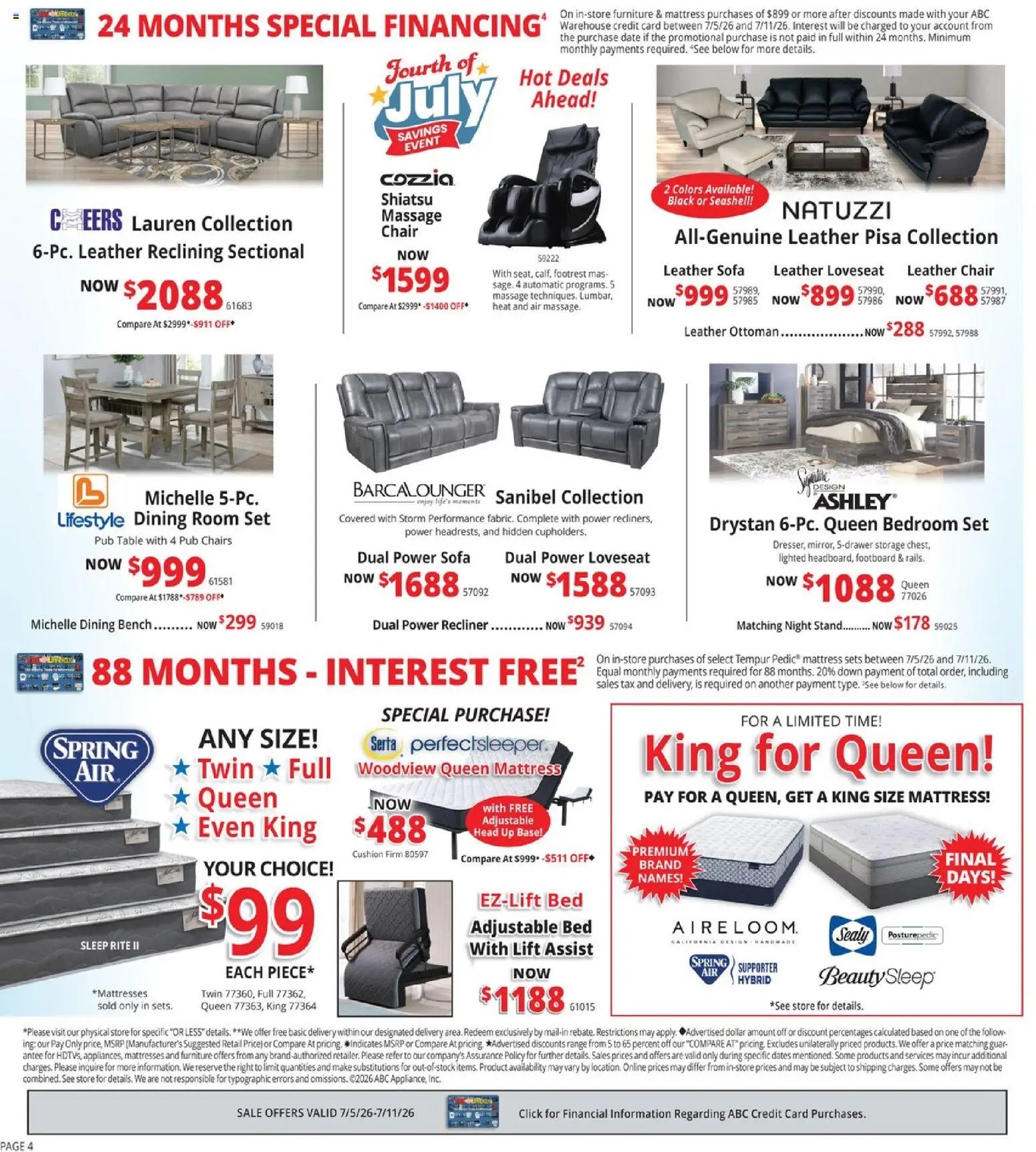 ABC Warehouse Weekly Ad