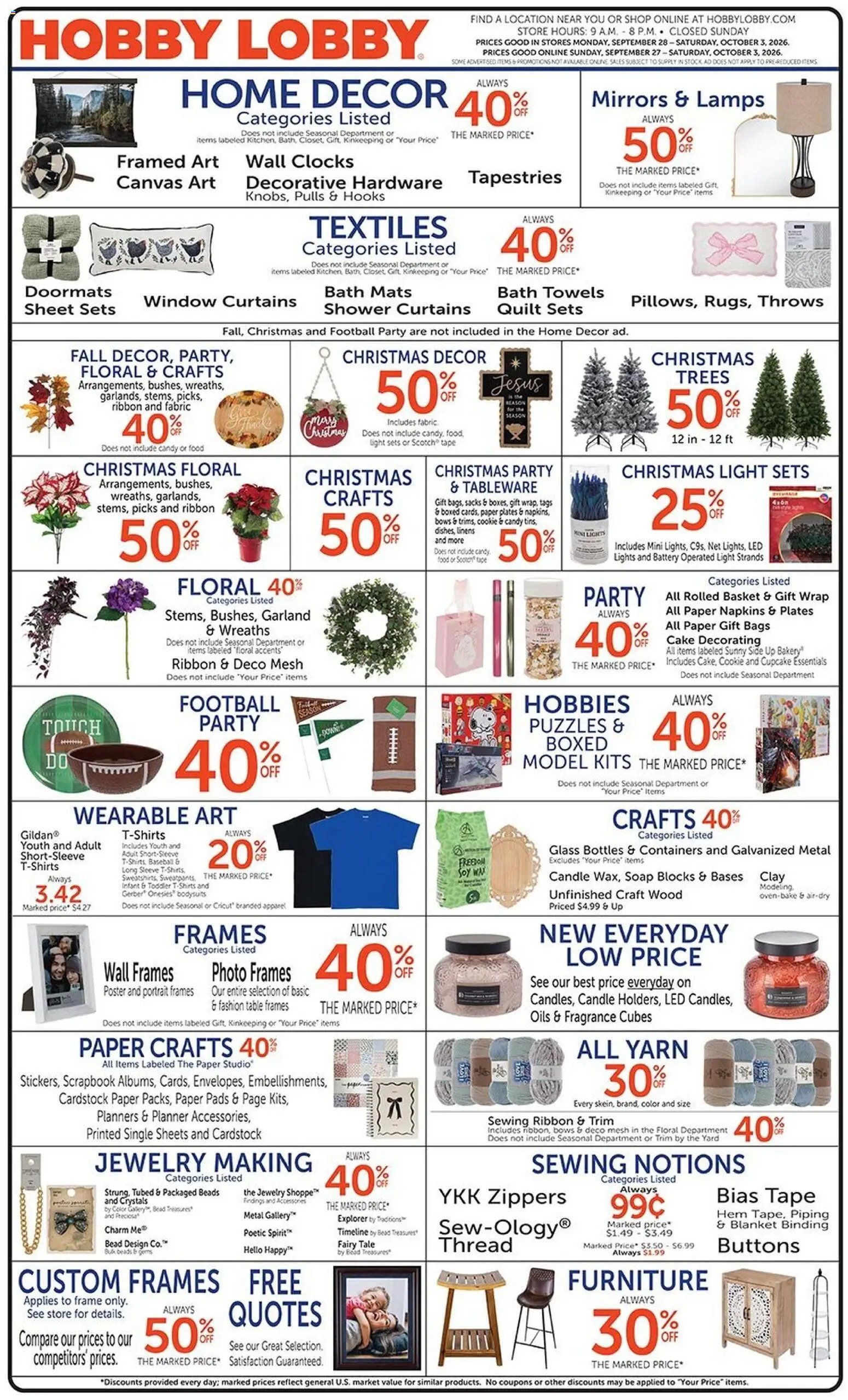 Hobby Lobby Weekly Ad