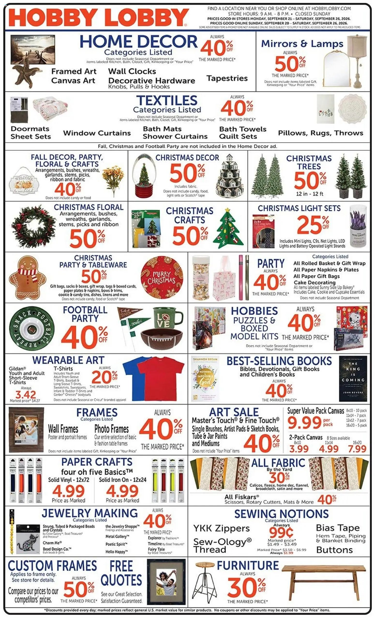 Hobby Lobby Weekly Ad