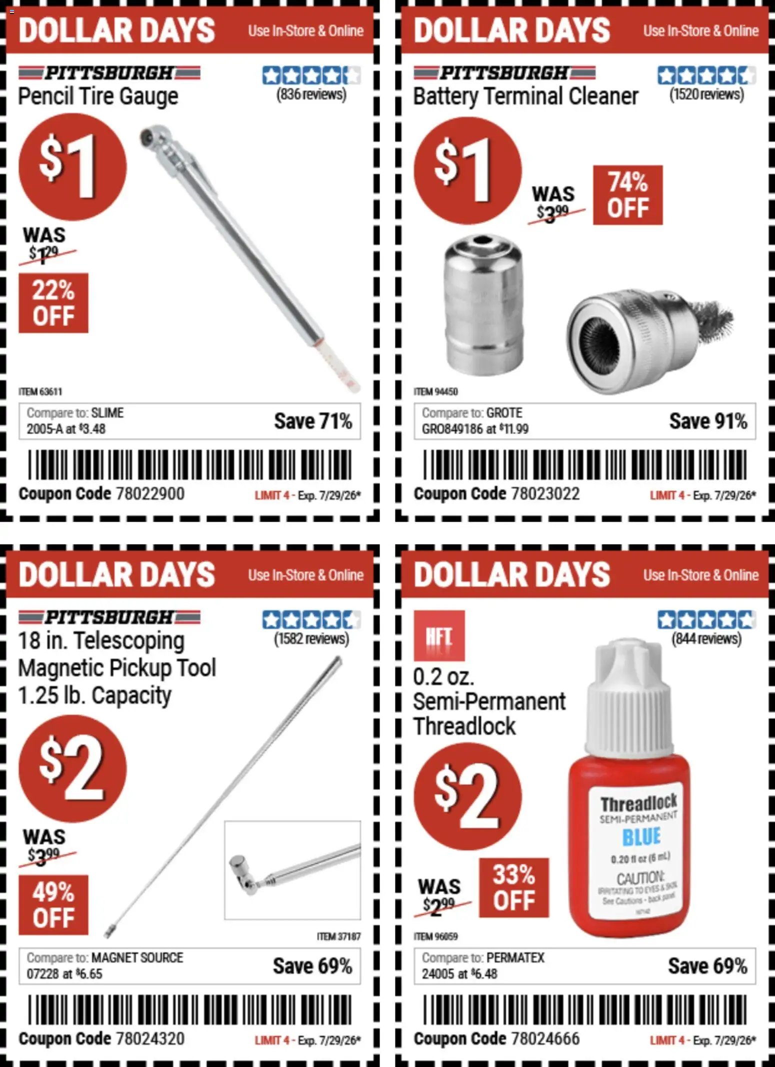 Harbor Freight Dollar Days