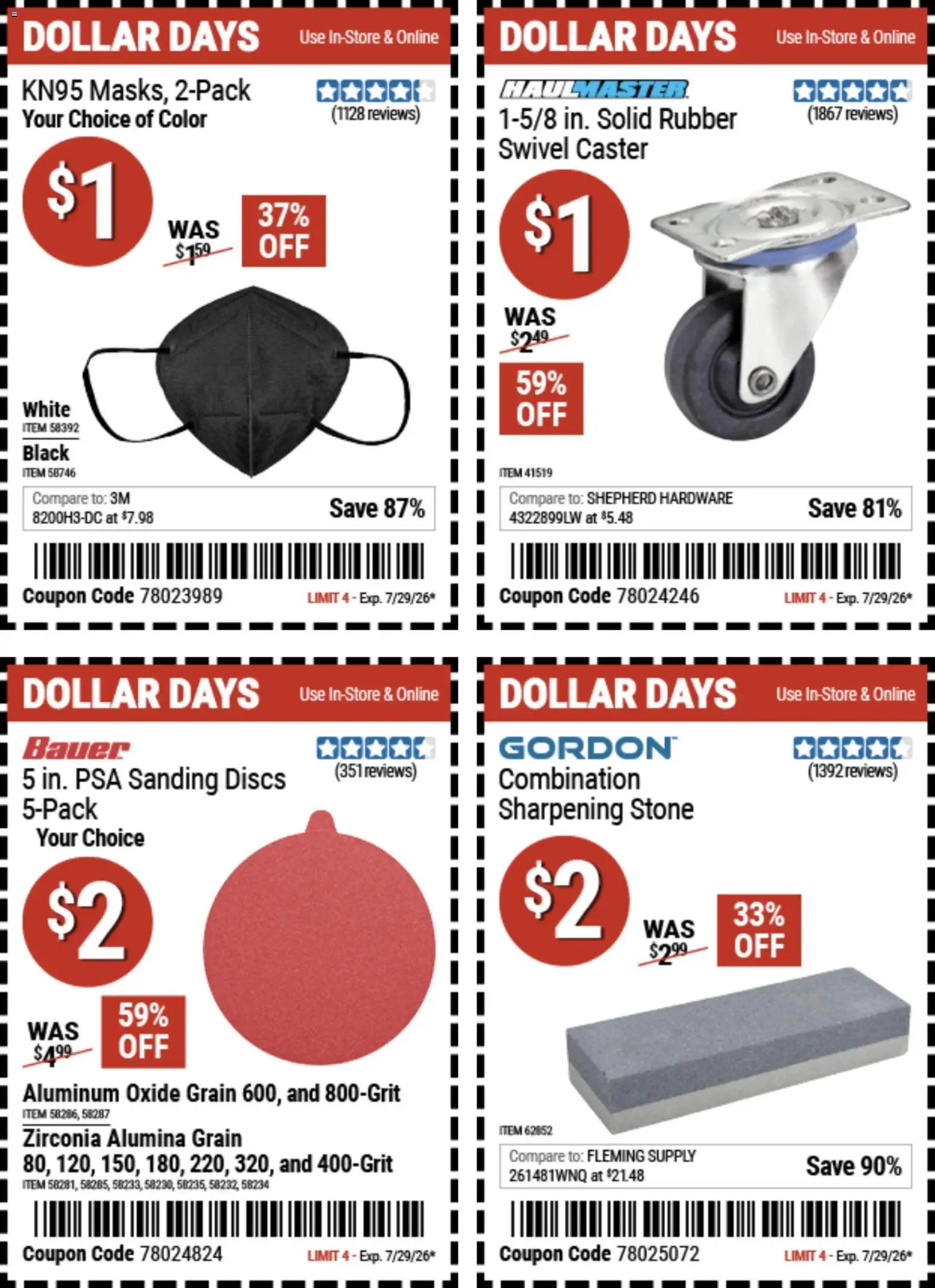Harbor Freight Dollar Days