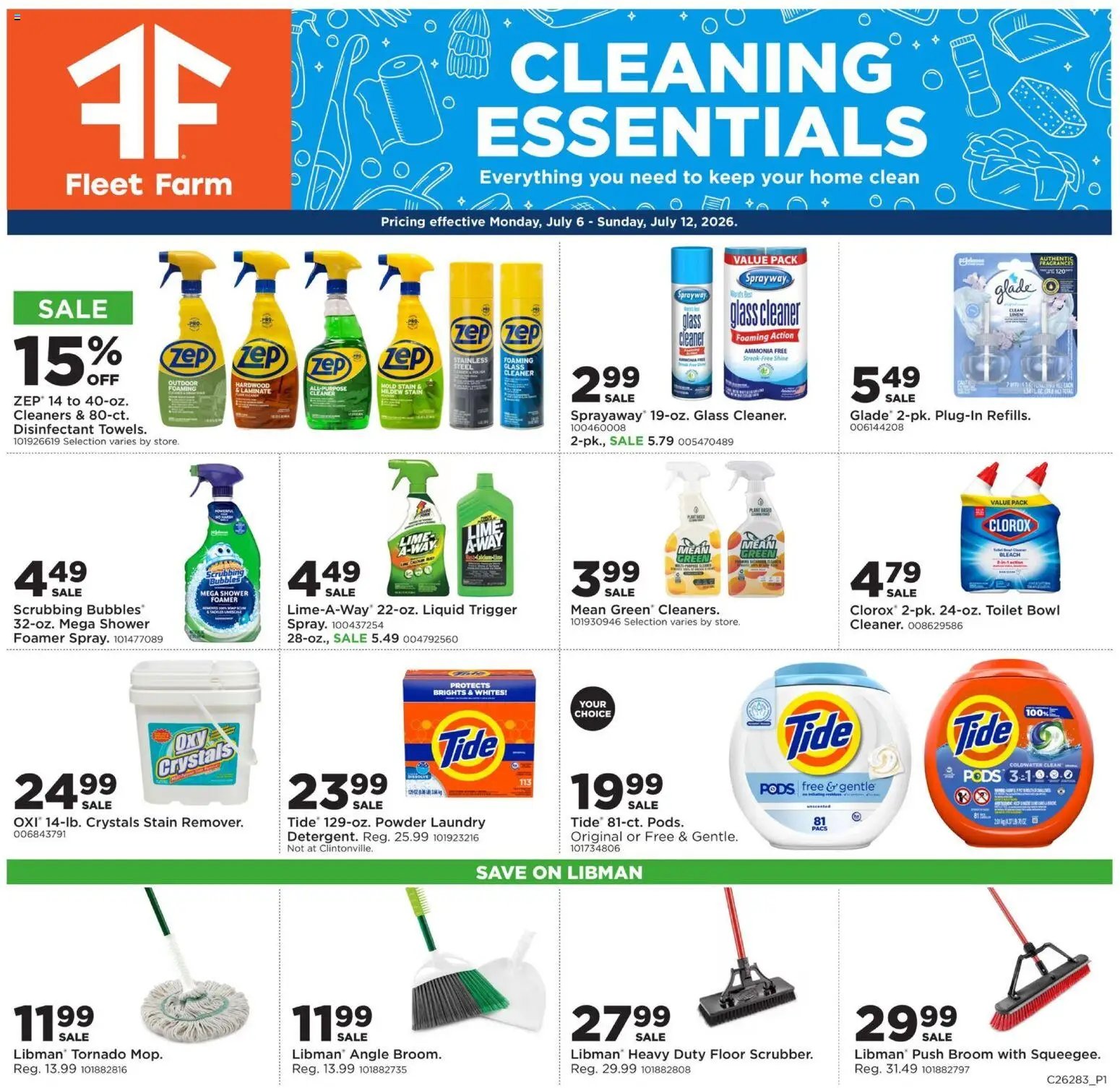Mills Fleet Farm Home & Cleaning