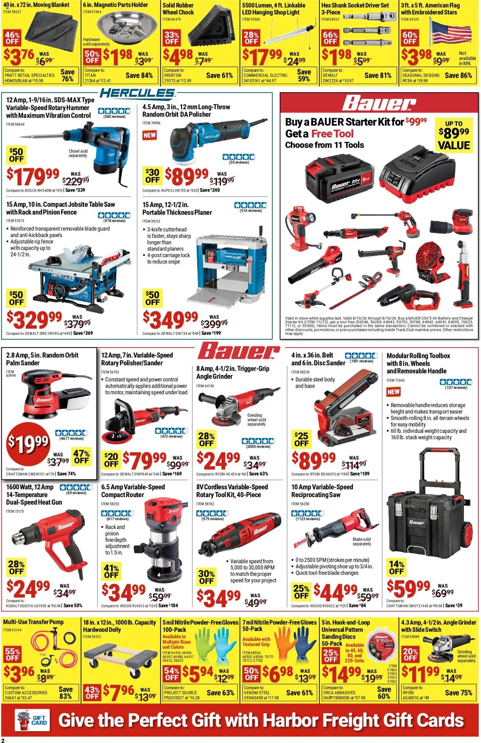 Harbor Freight Parking Lot Sale