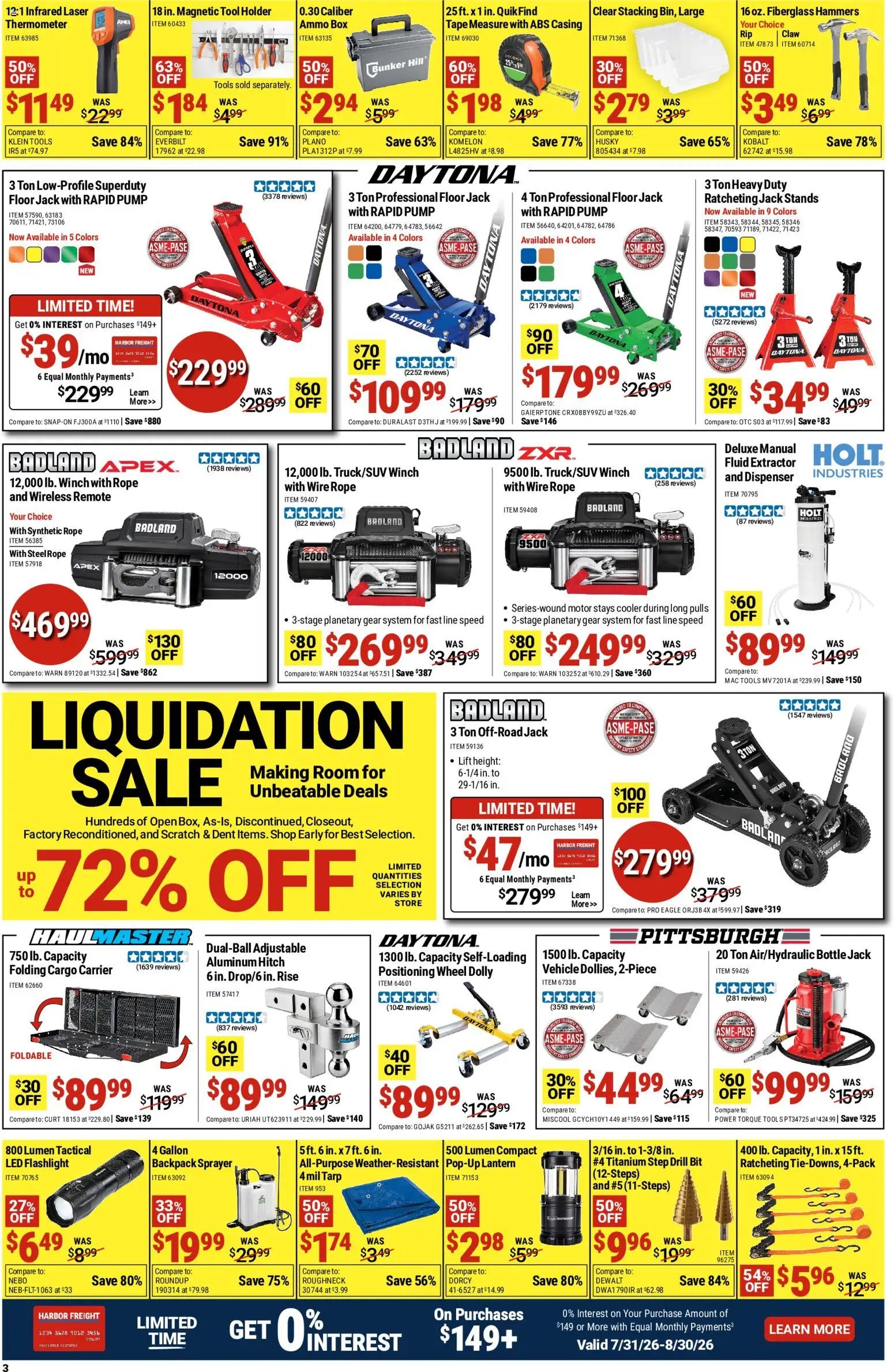 Harbor Freight Parking Lot Sale