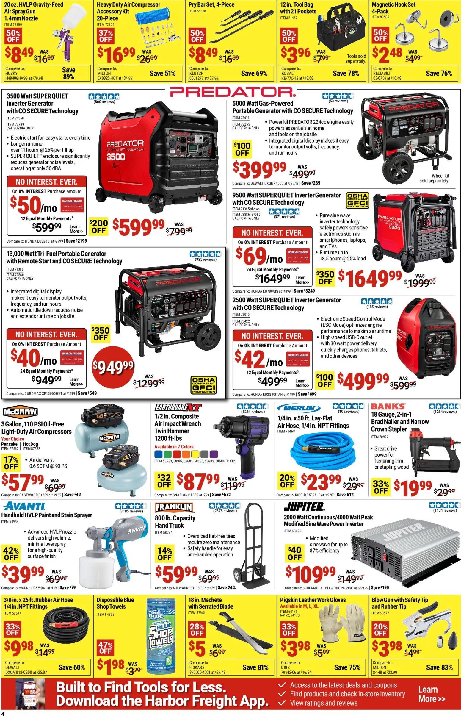 Harbor Freight Parking Lot Sale