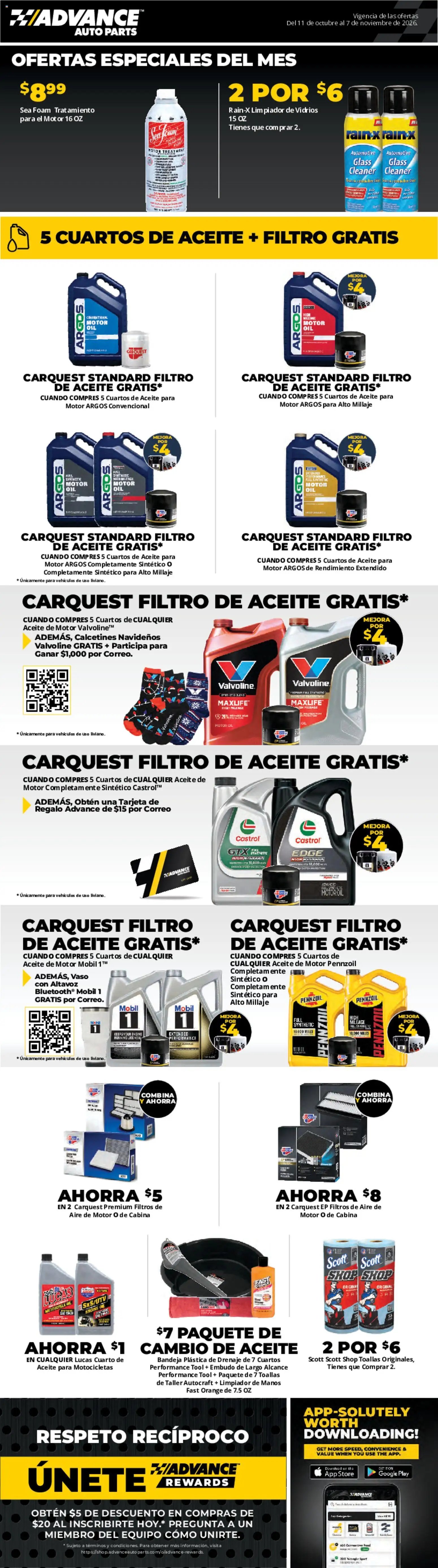 Advance Auto Parts Sales Ad - Spanish