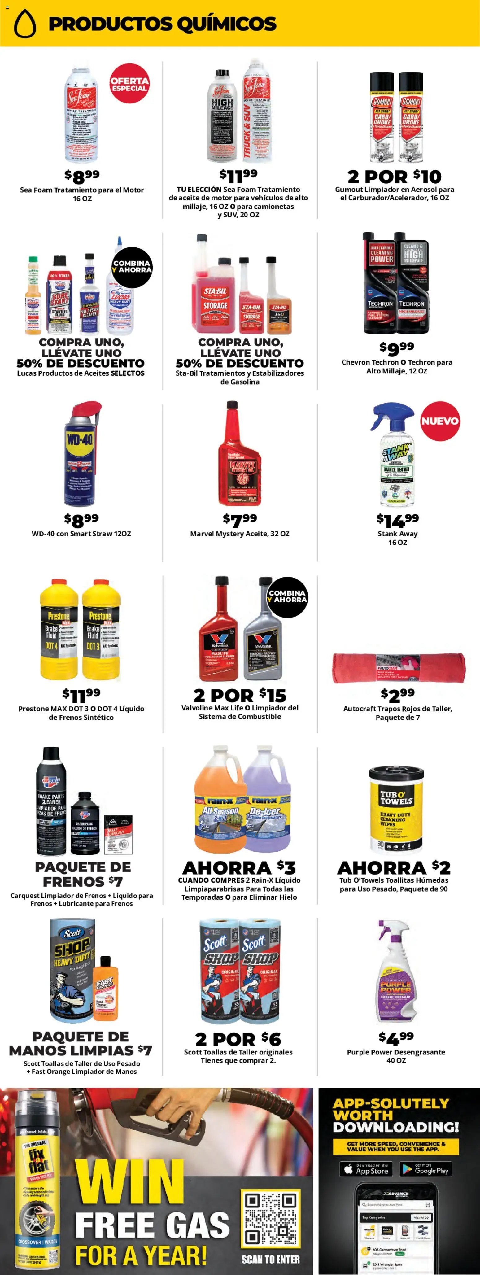 Advance Auto Parts Sales Ad - Spanish
