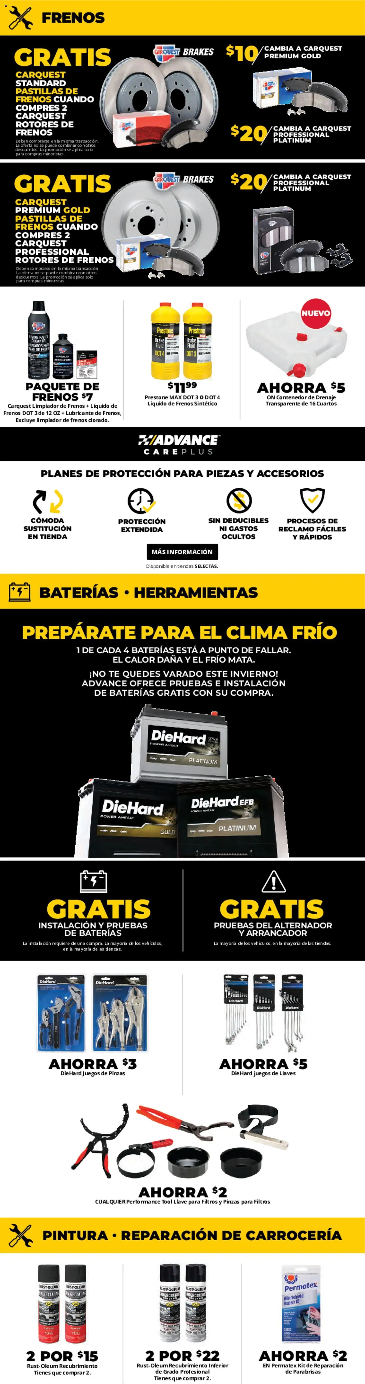 Advance Auto Parts Sales Ad - Spanish