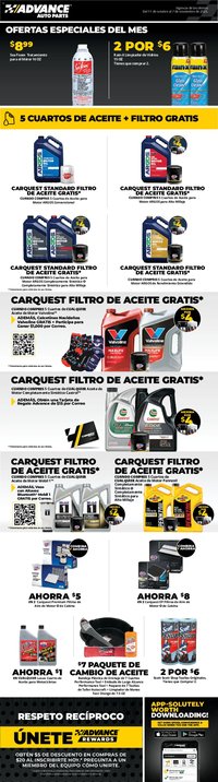 Advance Auto Parts Sales Ad - Spanish