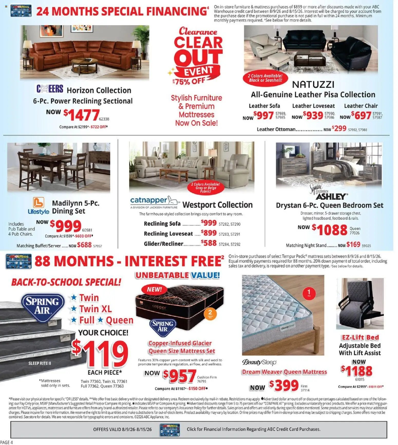 ABC Warehouse Weekly Ad