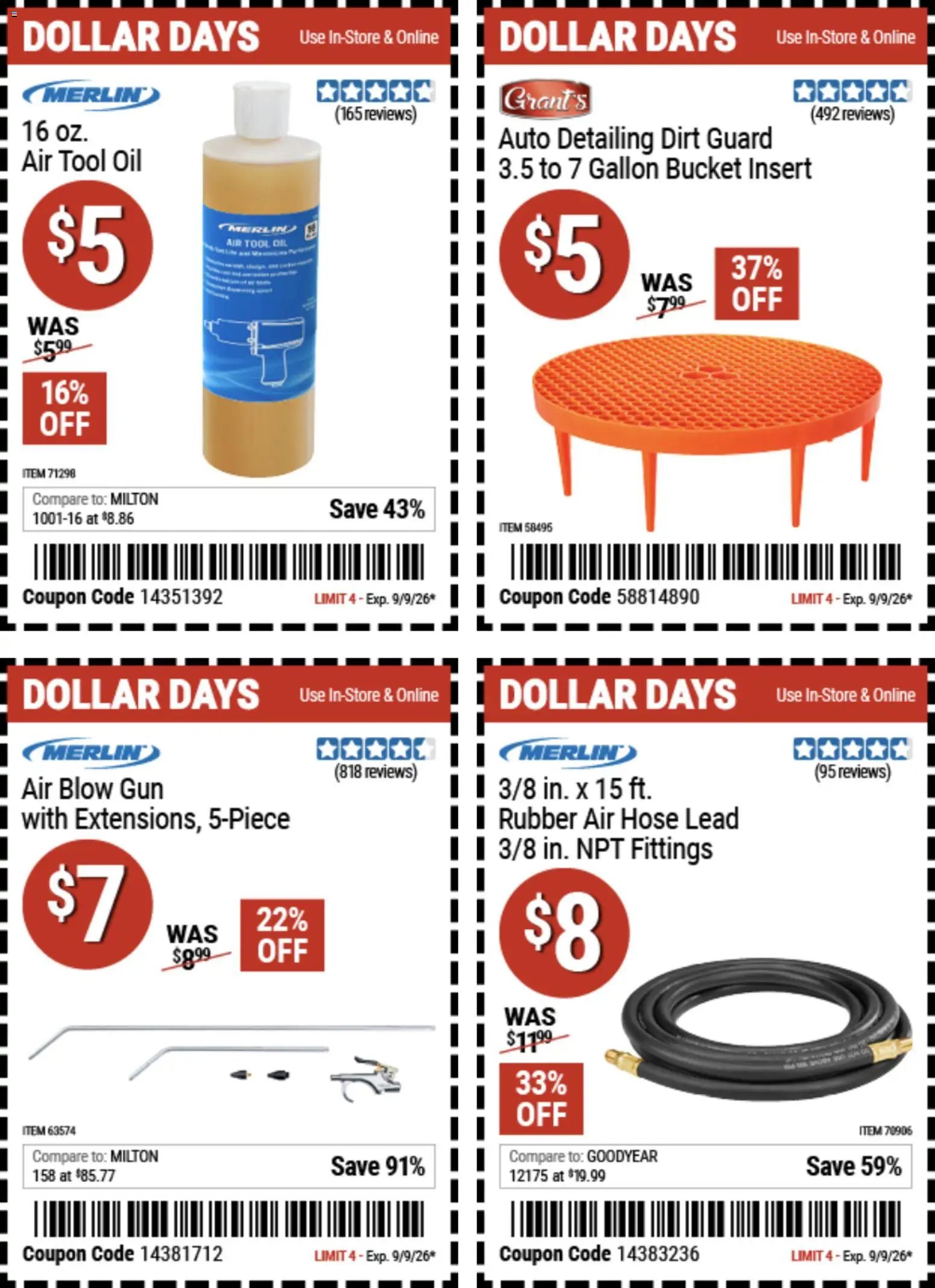 Harbor Freight Dollar Days