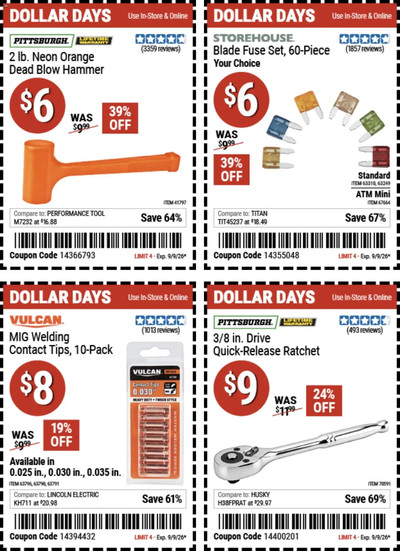 Harbor Freight Dollar Days